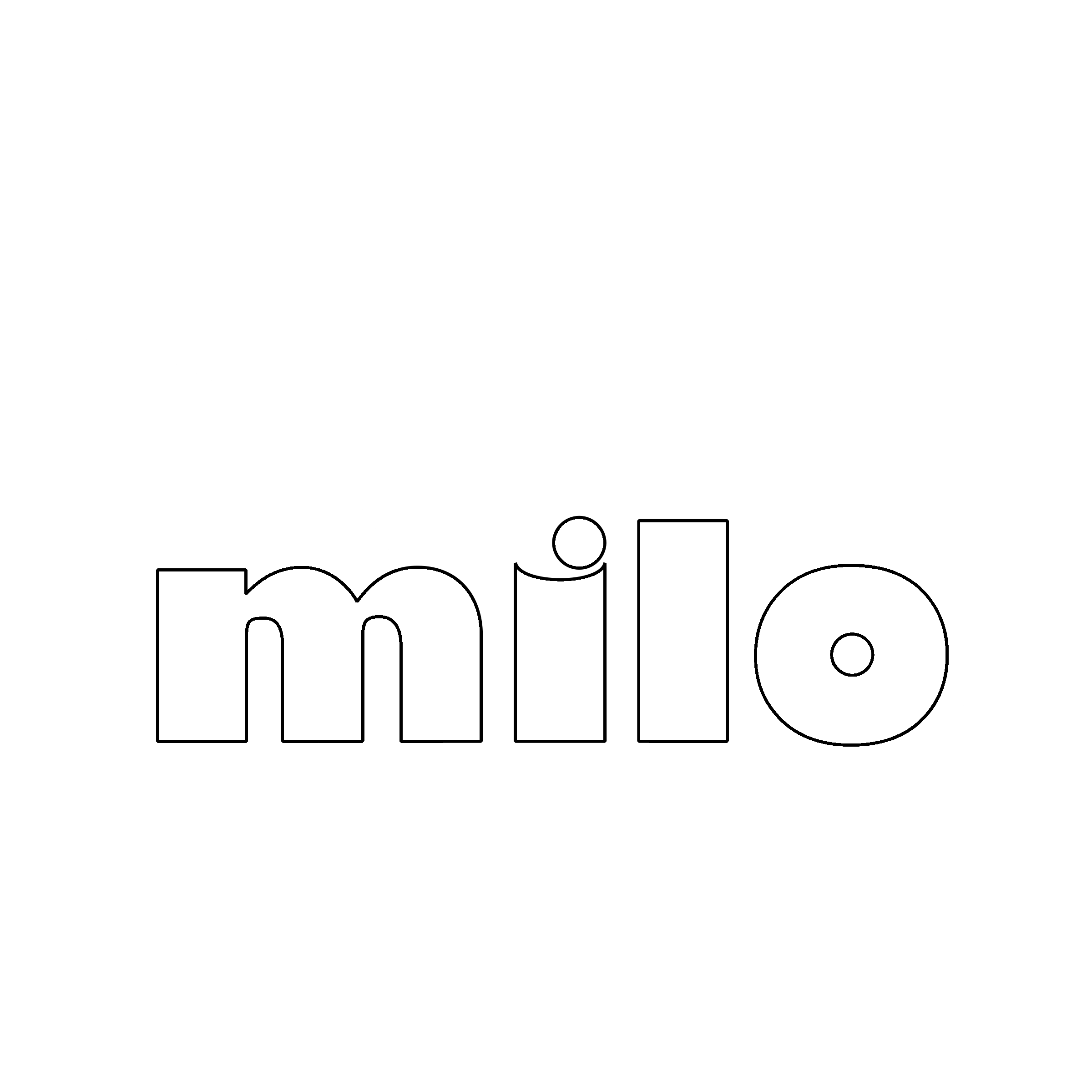 Milo Logo black and white