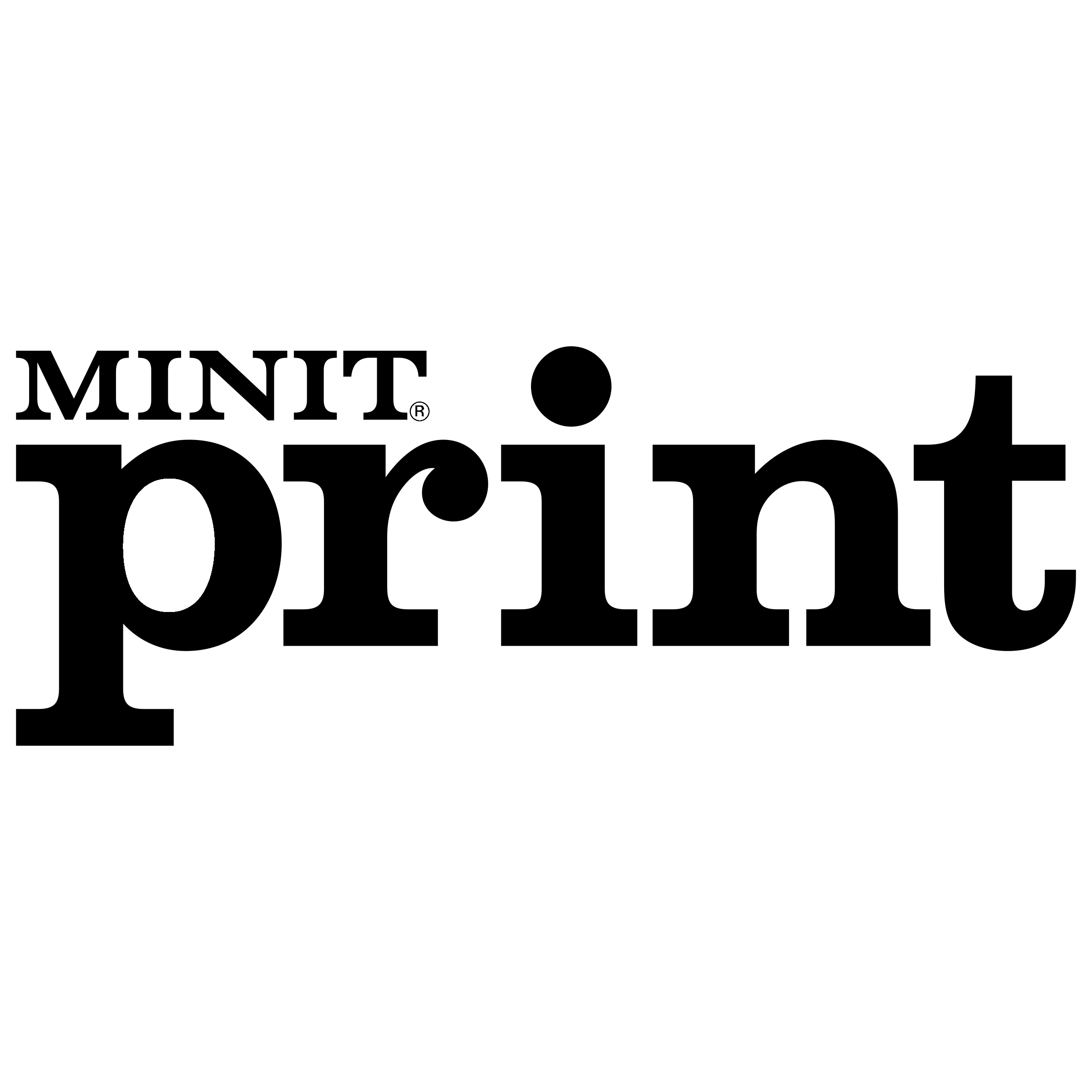 Minit Print Logo black and white