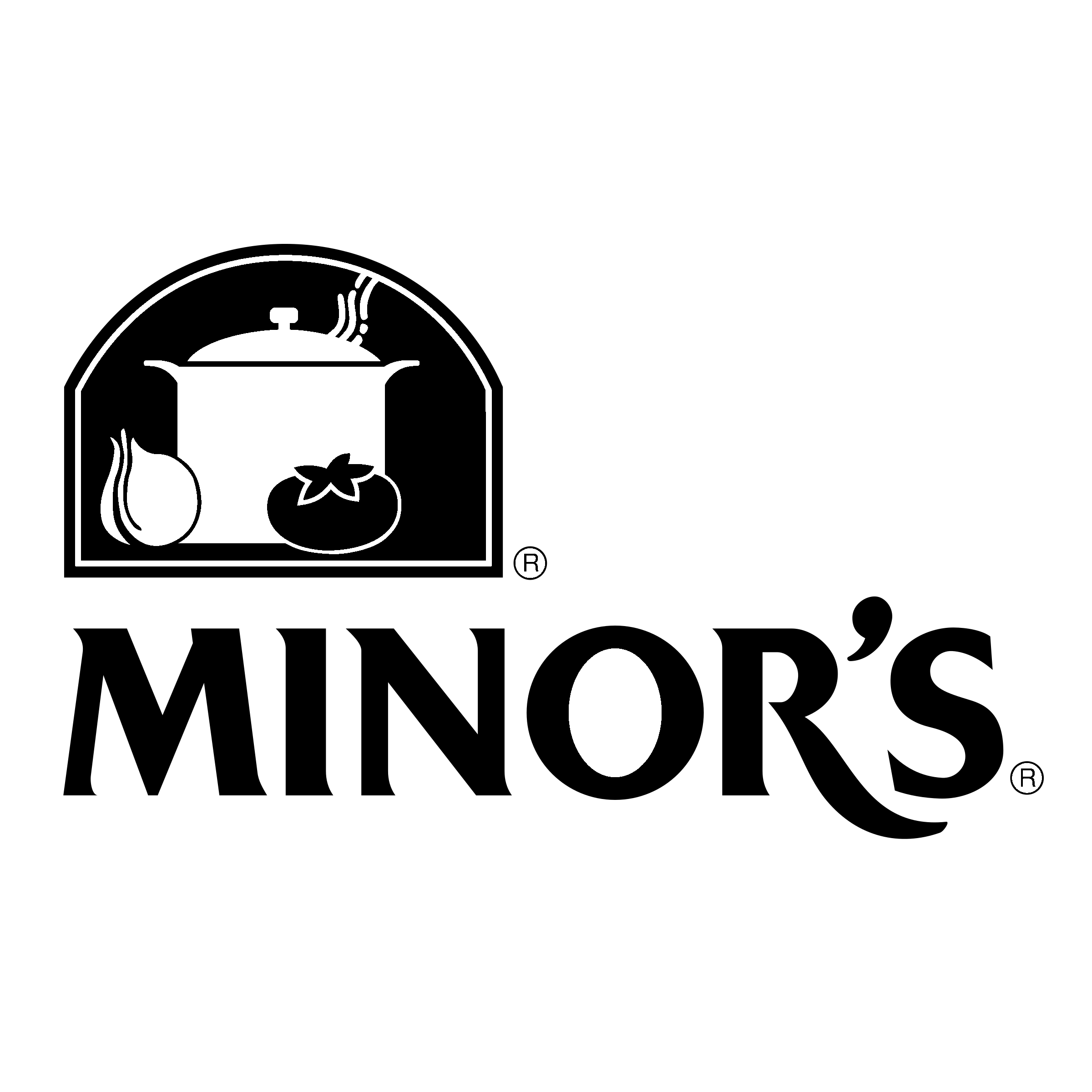 Minor's Logo black and white