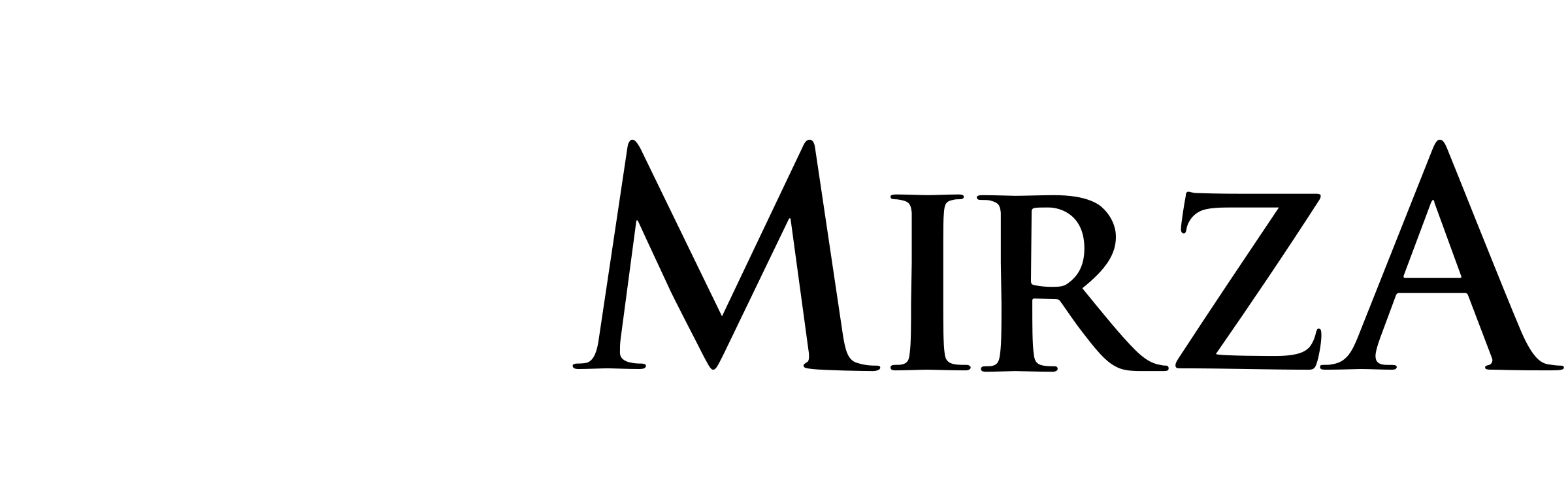 Mirza Logo black and white