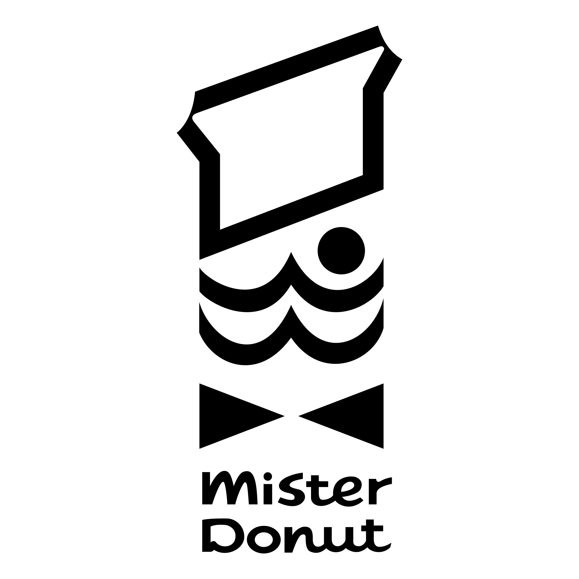 Mister Donut Logo black and white