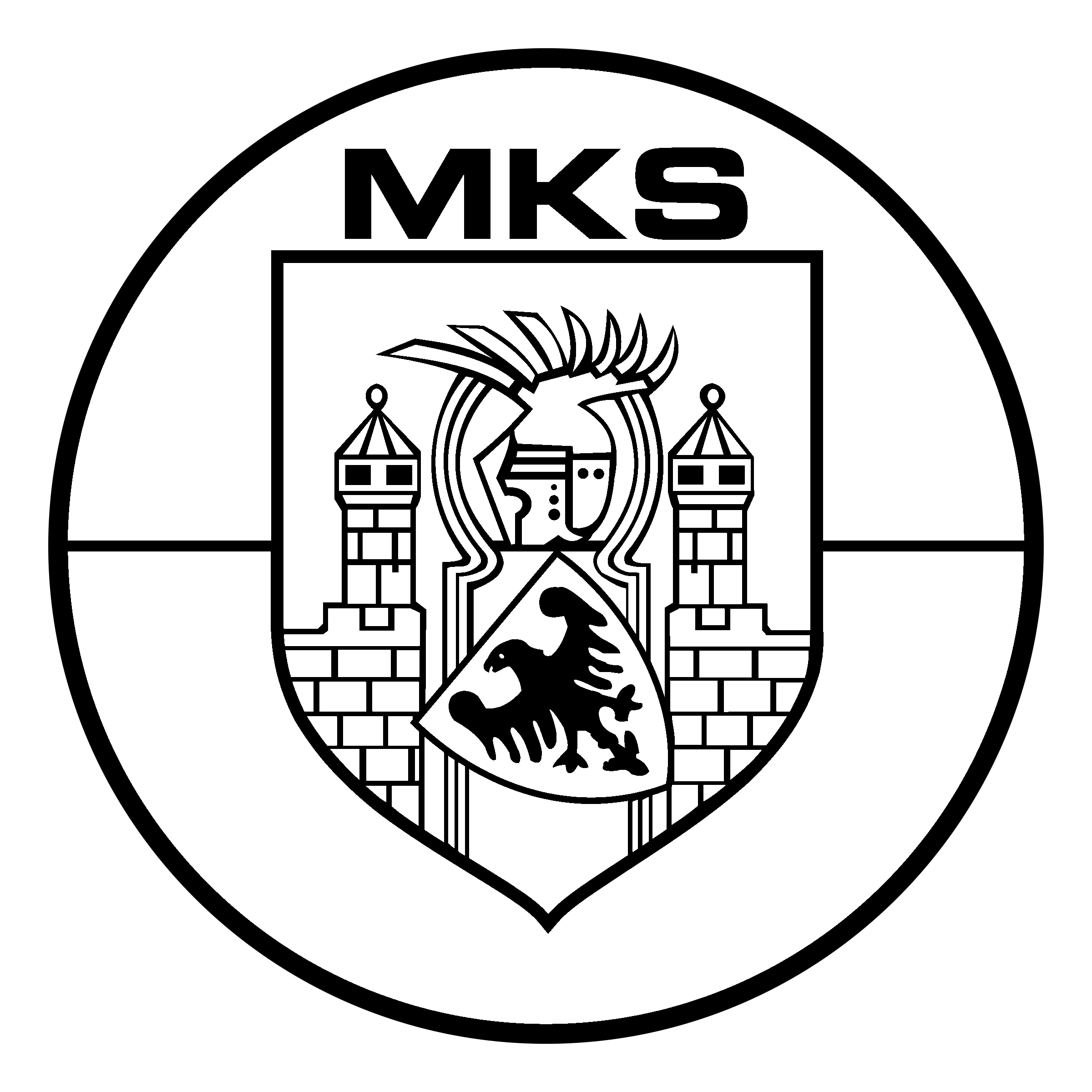 MKS Nysa Zgorzelec Logo black and white