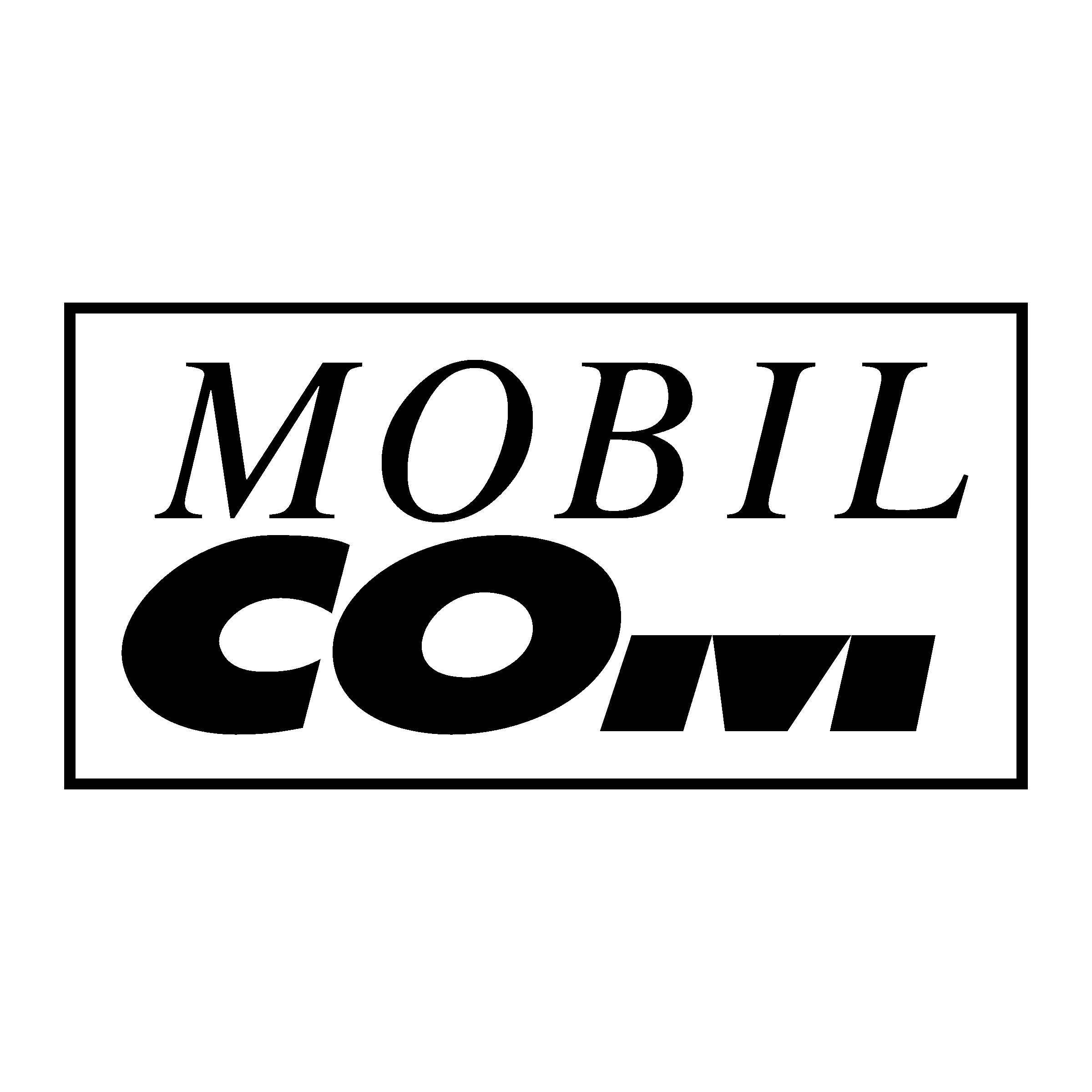 MobilCom Logo black and white