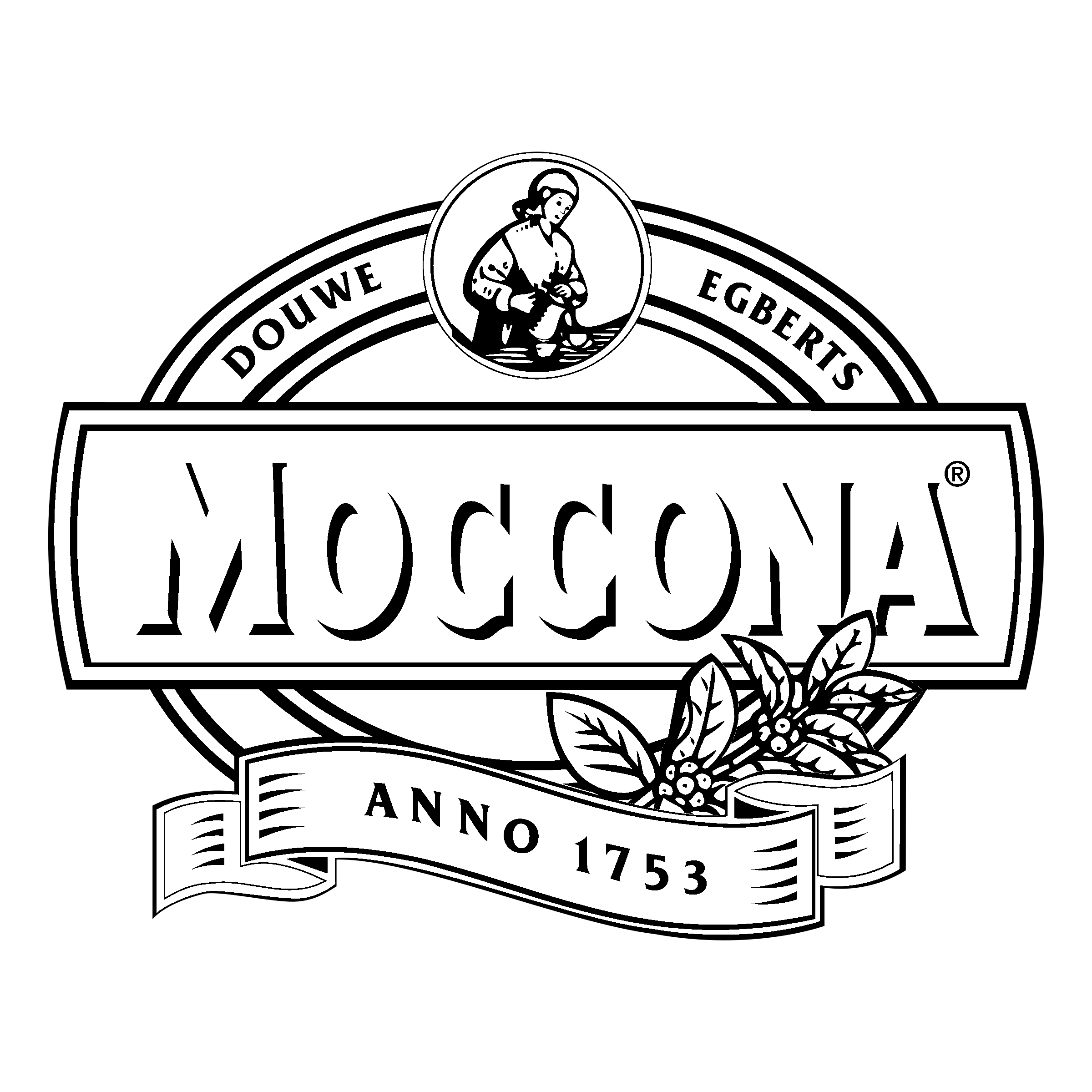 Moccona Logo black and white