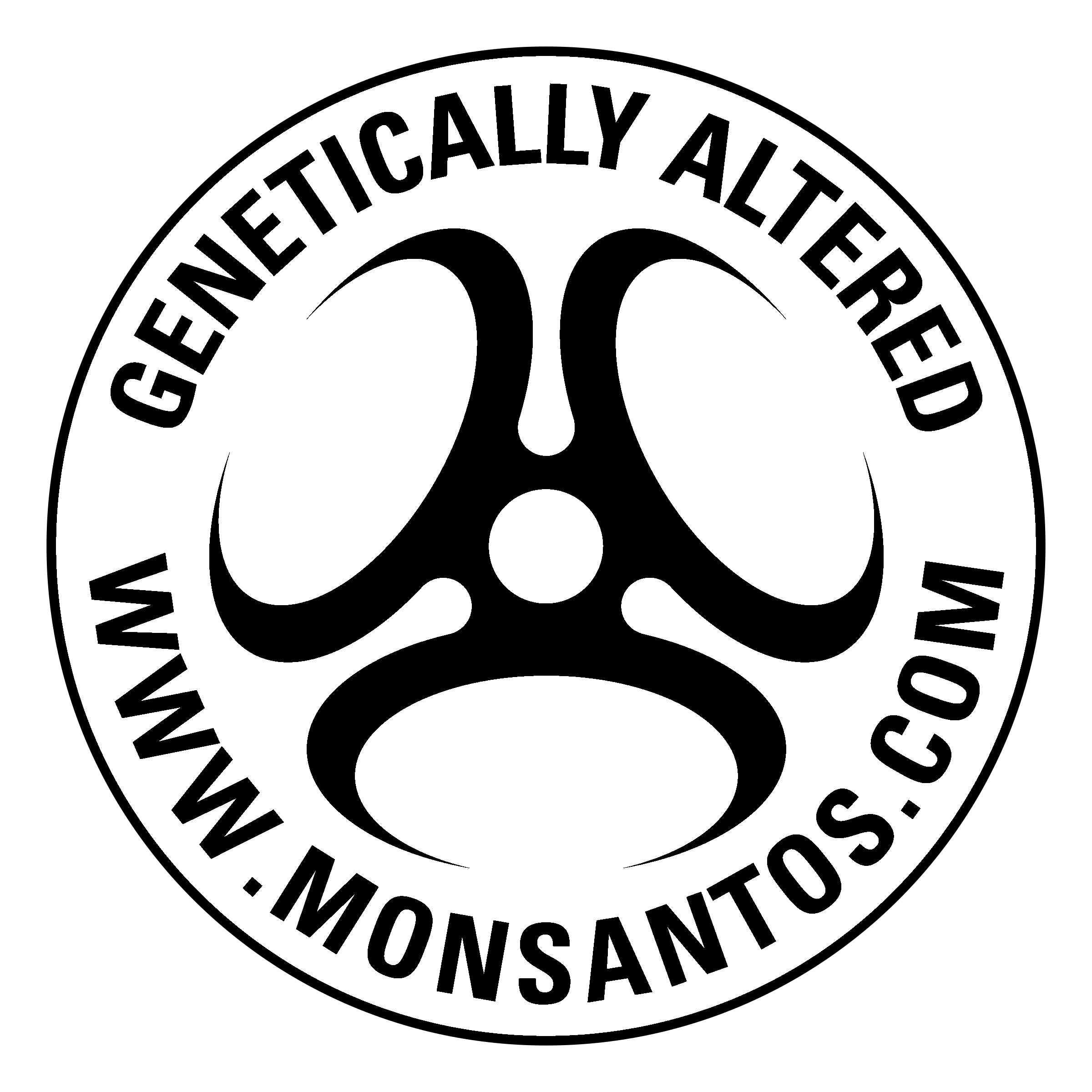 Monsantos Logo black and white