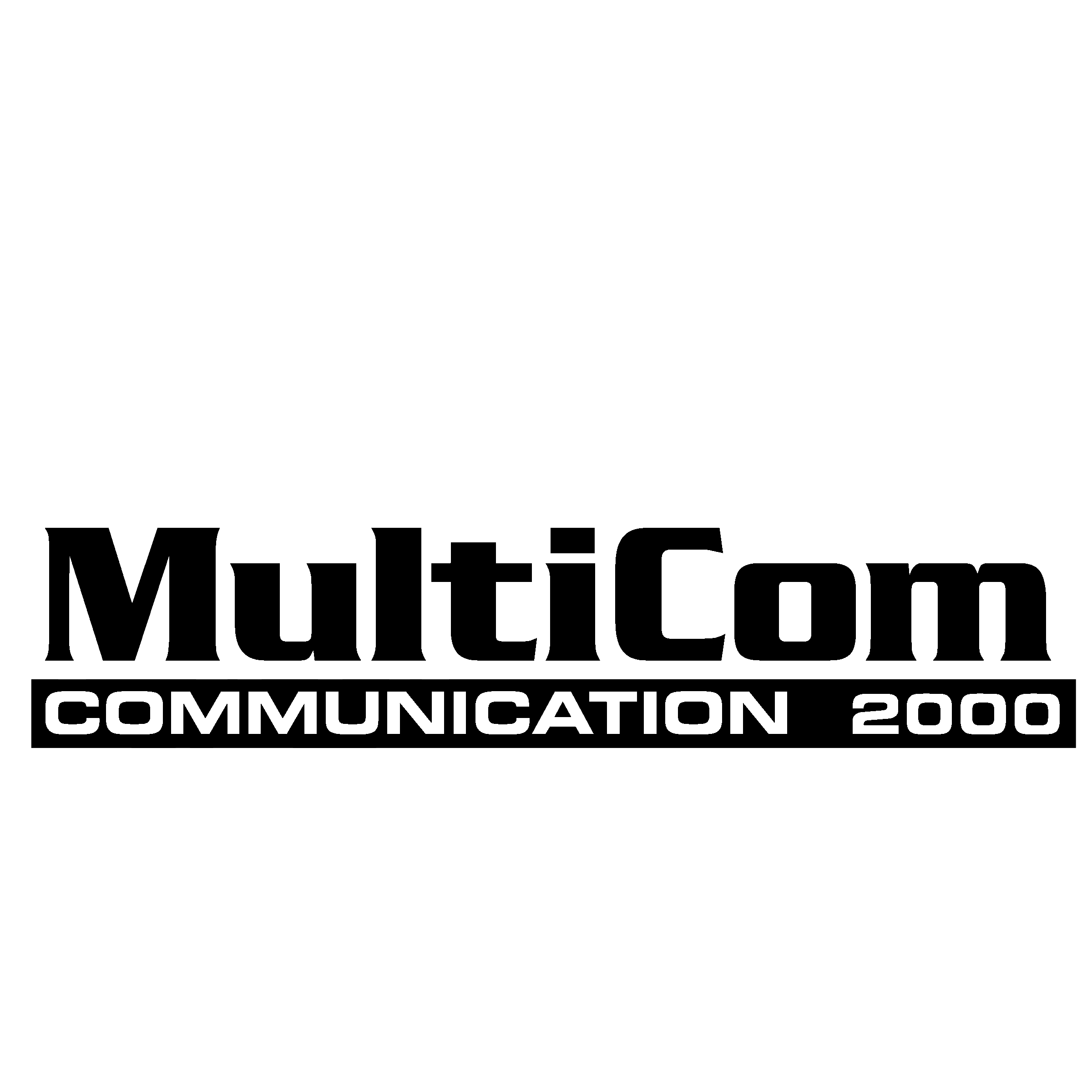 MultiCom Logo black and white