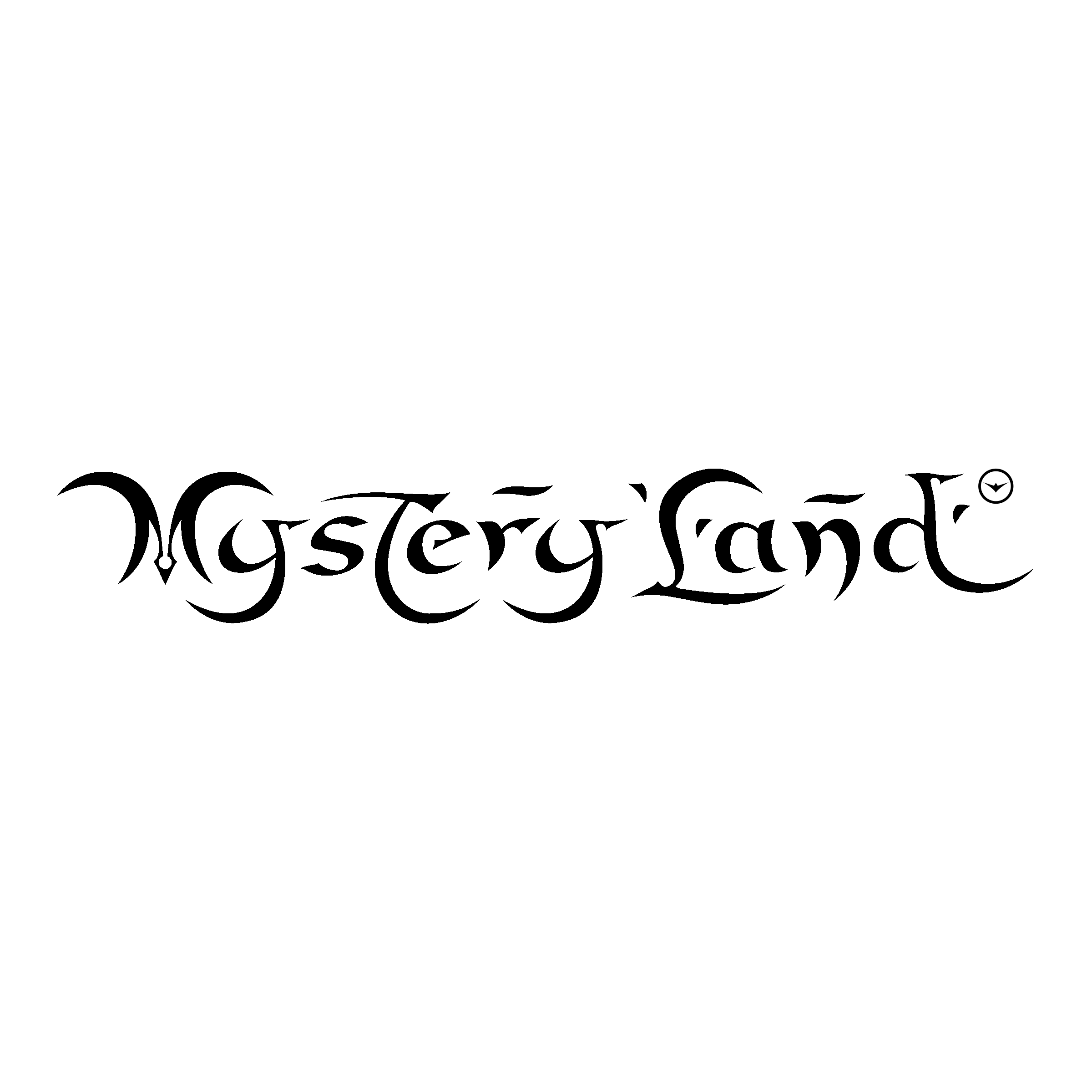 Mystery Land Logo black and white