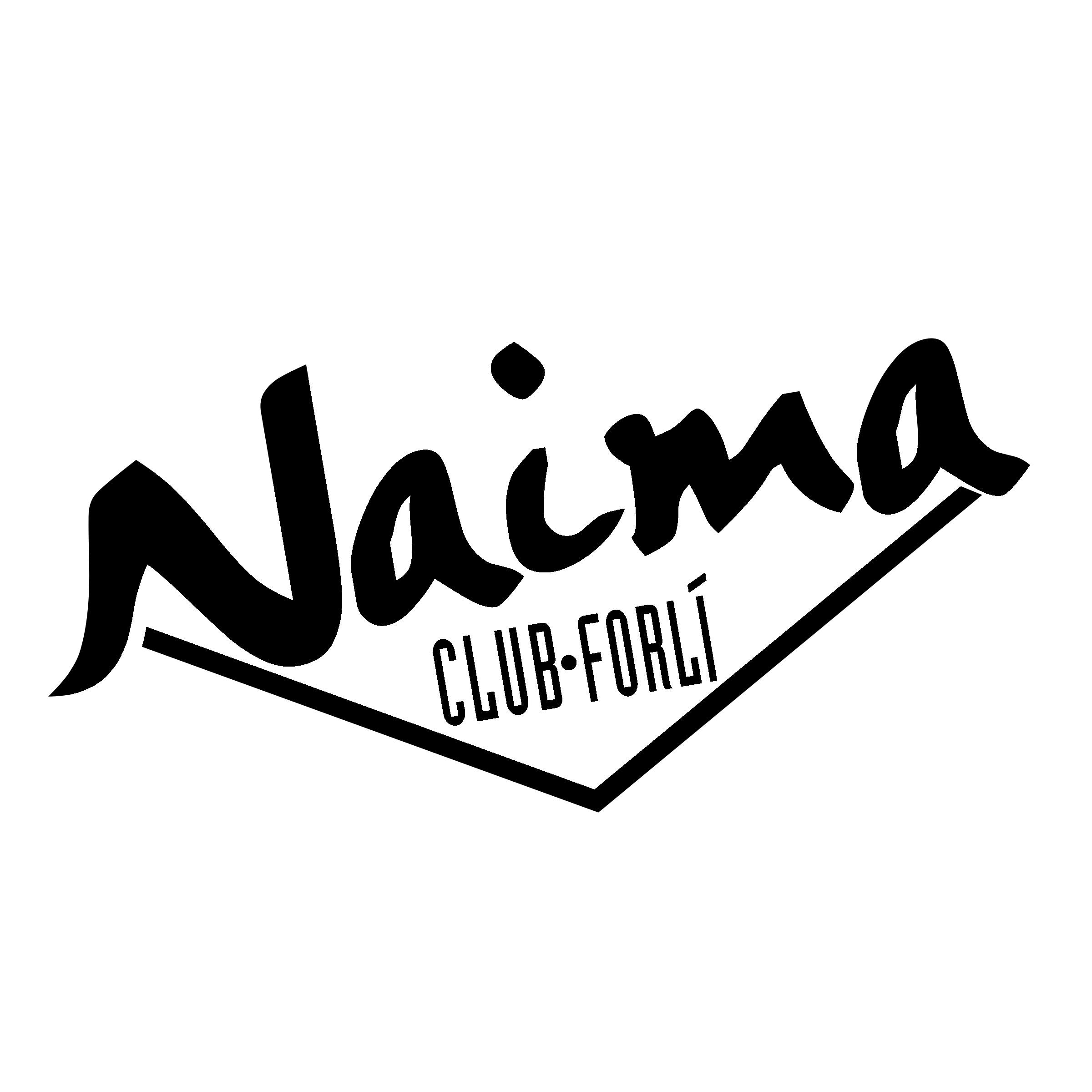 Naima Club Forli Logo black and white