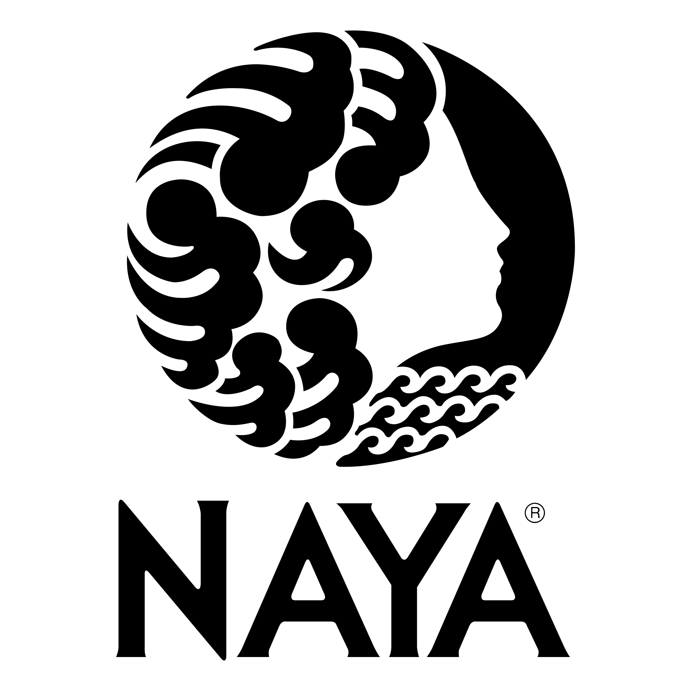 Naya Logo black and white