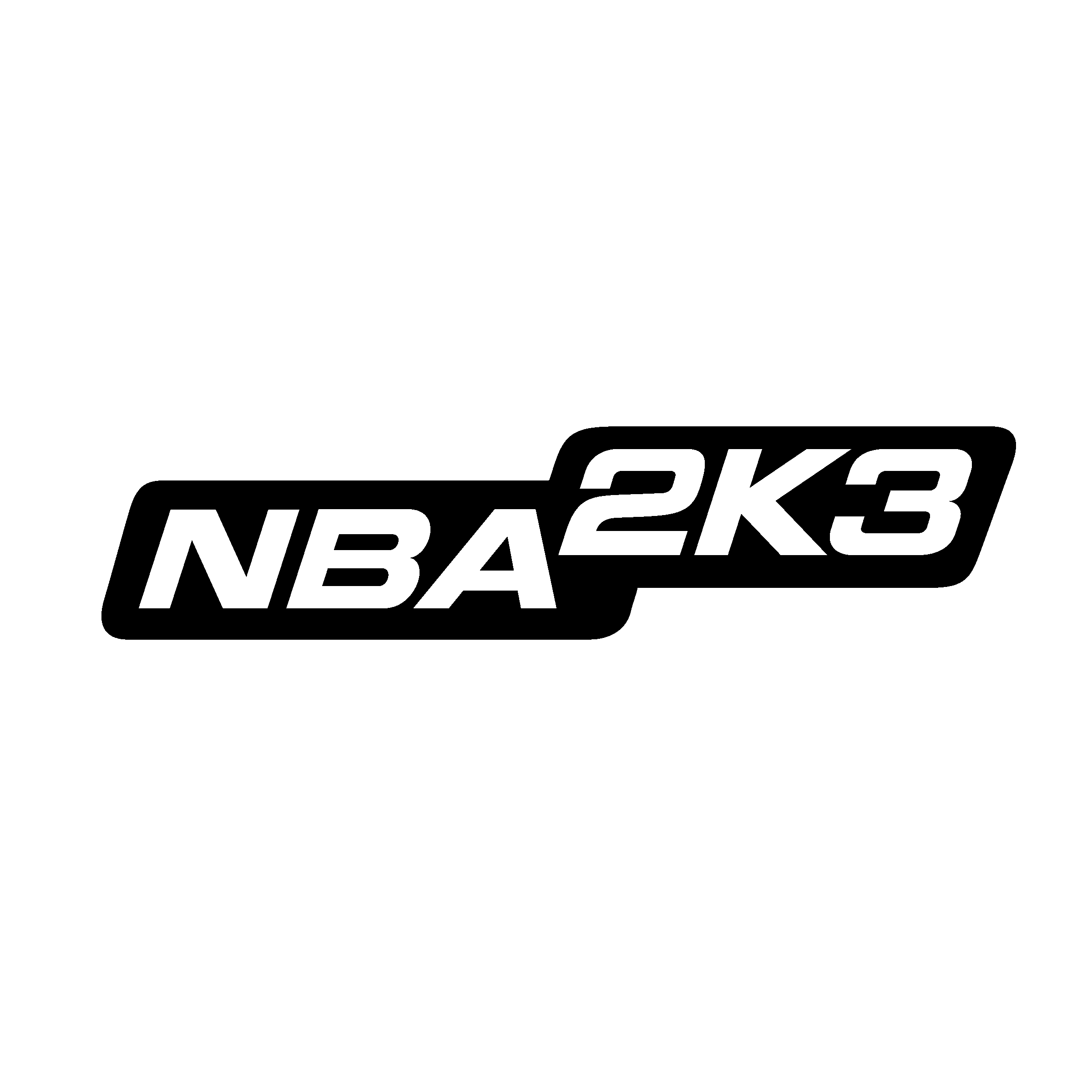 NBA 2K3 Logo black and white