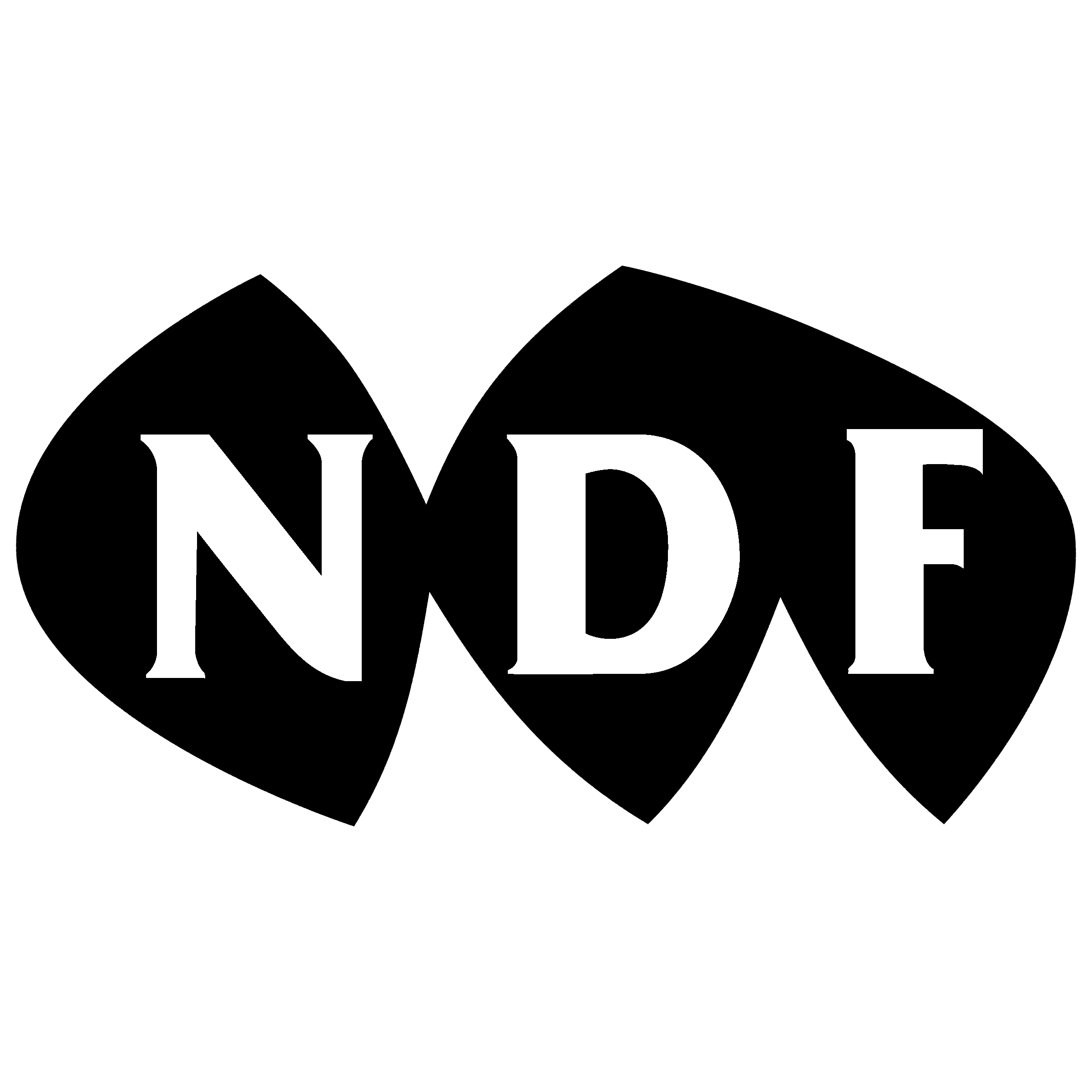 NDF Logo black and white