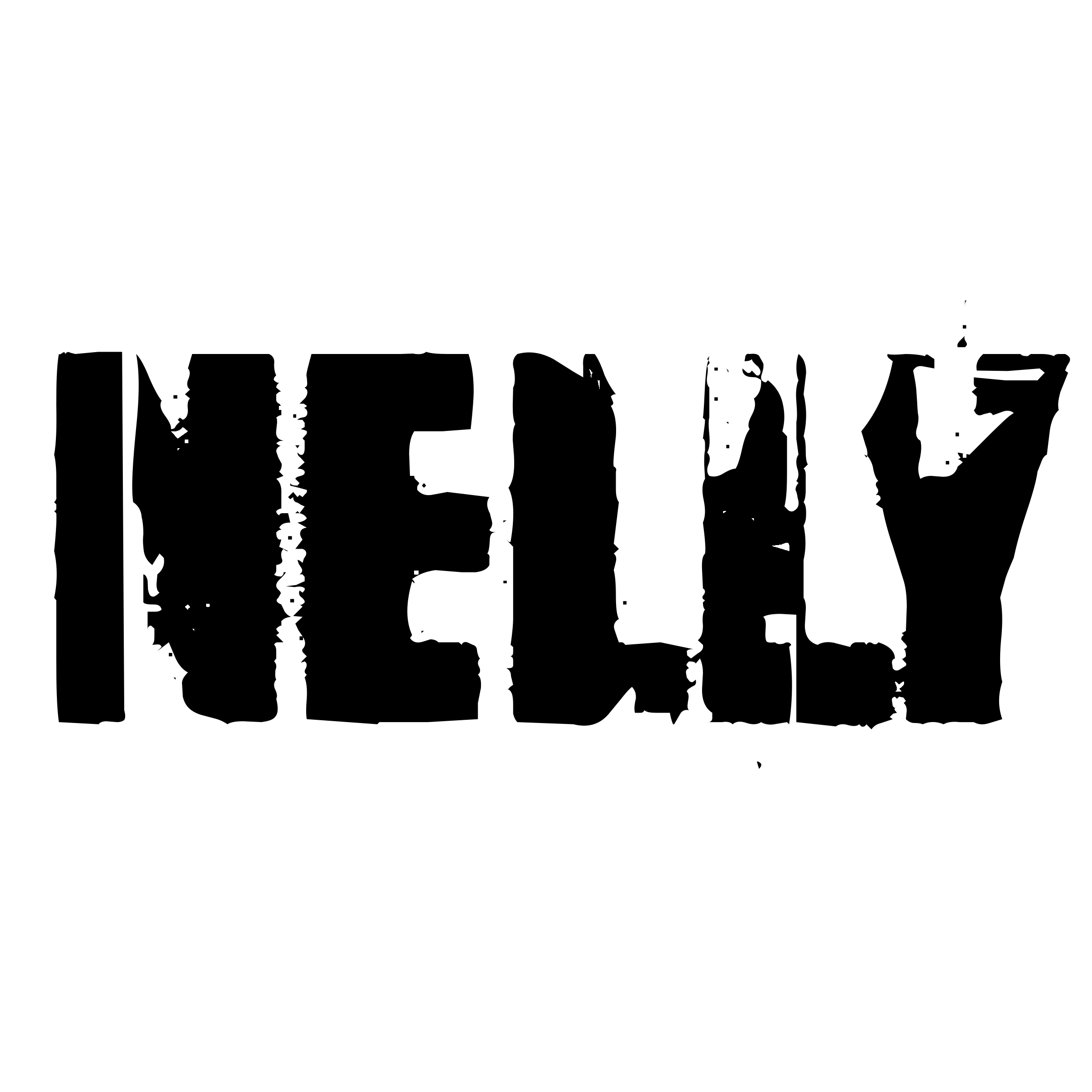 Nelly Logo black and white