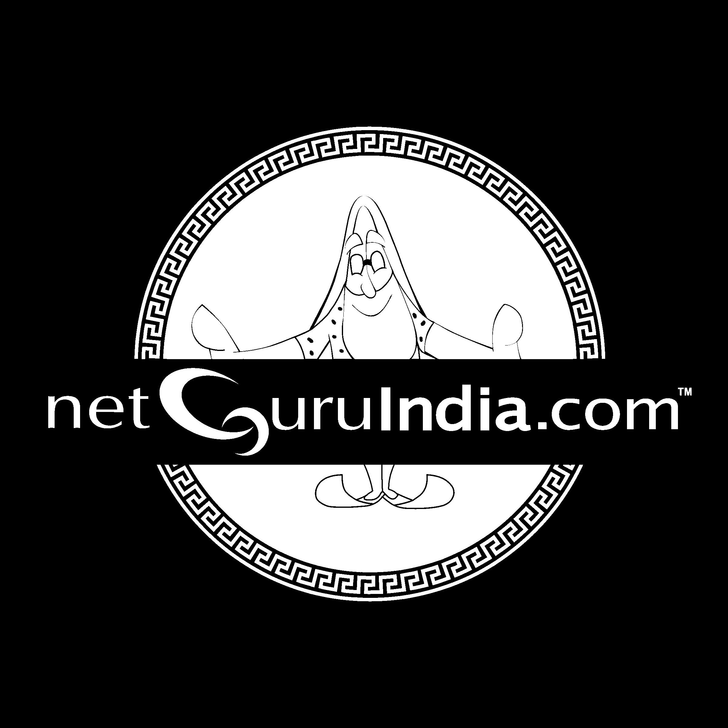 NetGuruIndia com Logo black and white