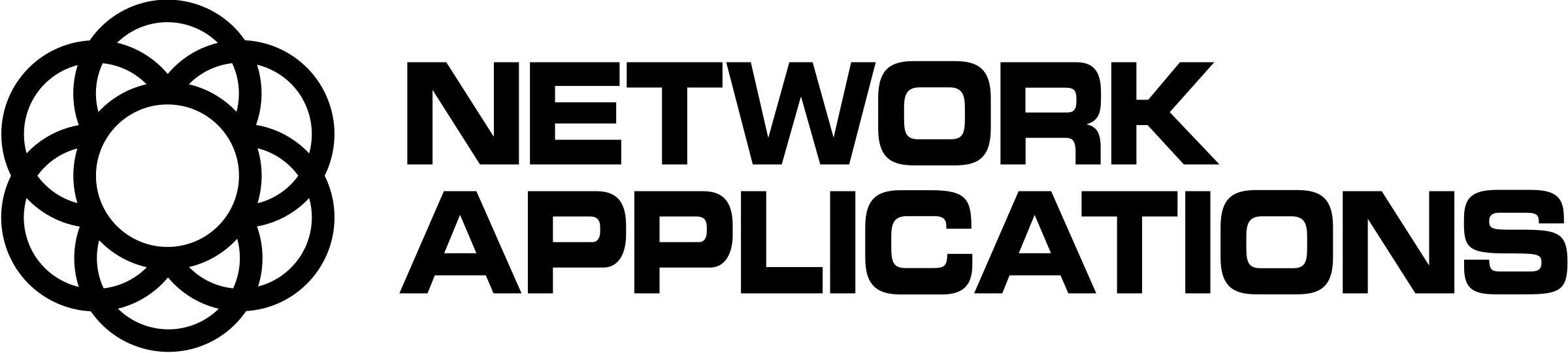 Network Applications Logo black and white