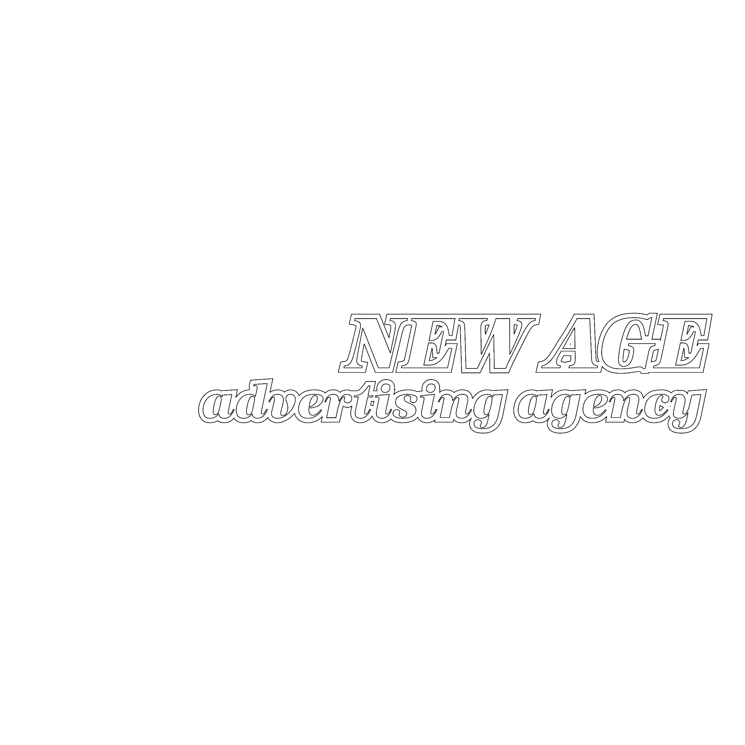 NEW AGE Advertising Agency Logo black and white
