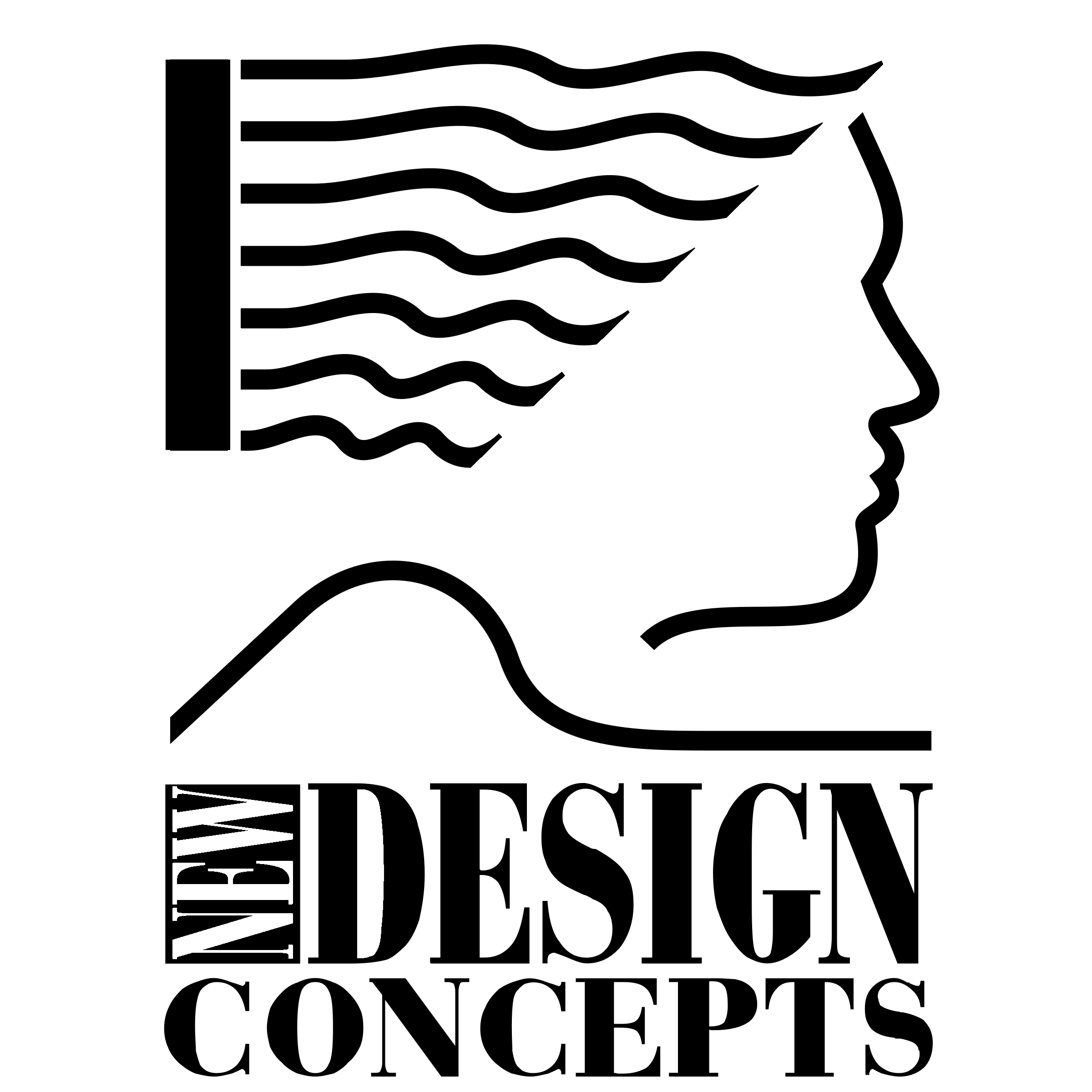 New Design Concepts Logo black and white