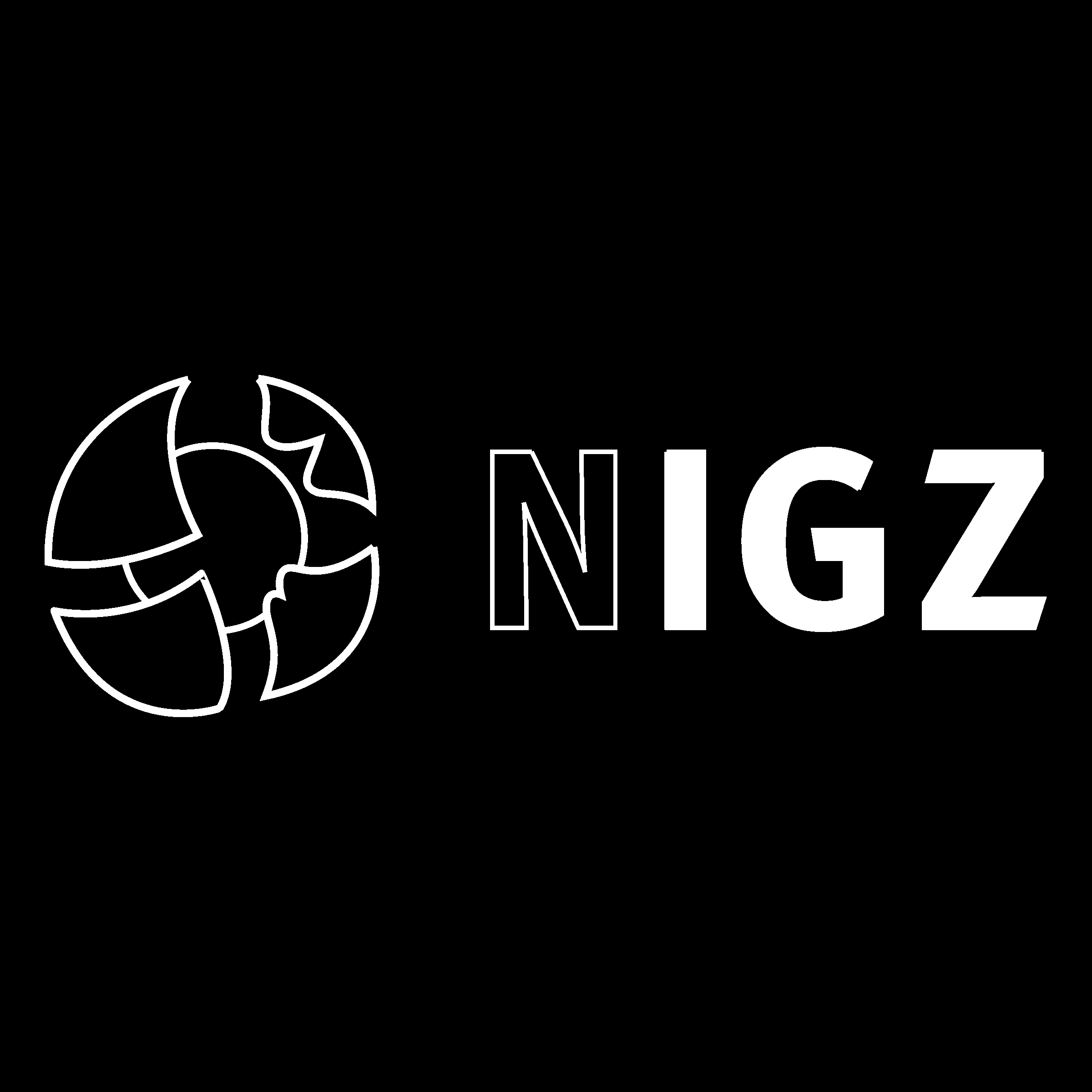 NIGZ Logo black and white