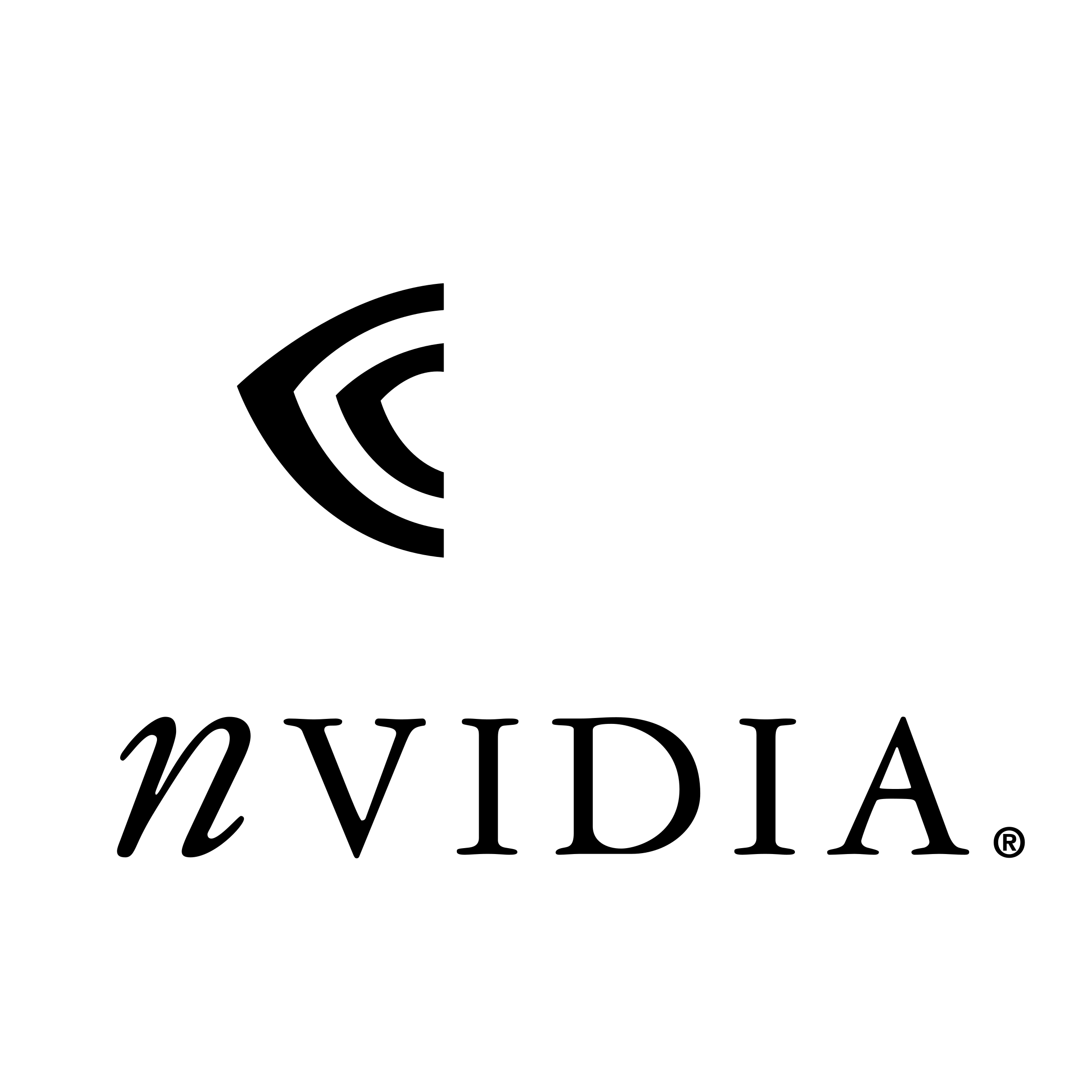 nVIDIA Logo black and white