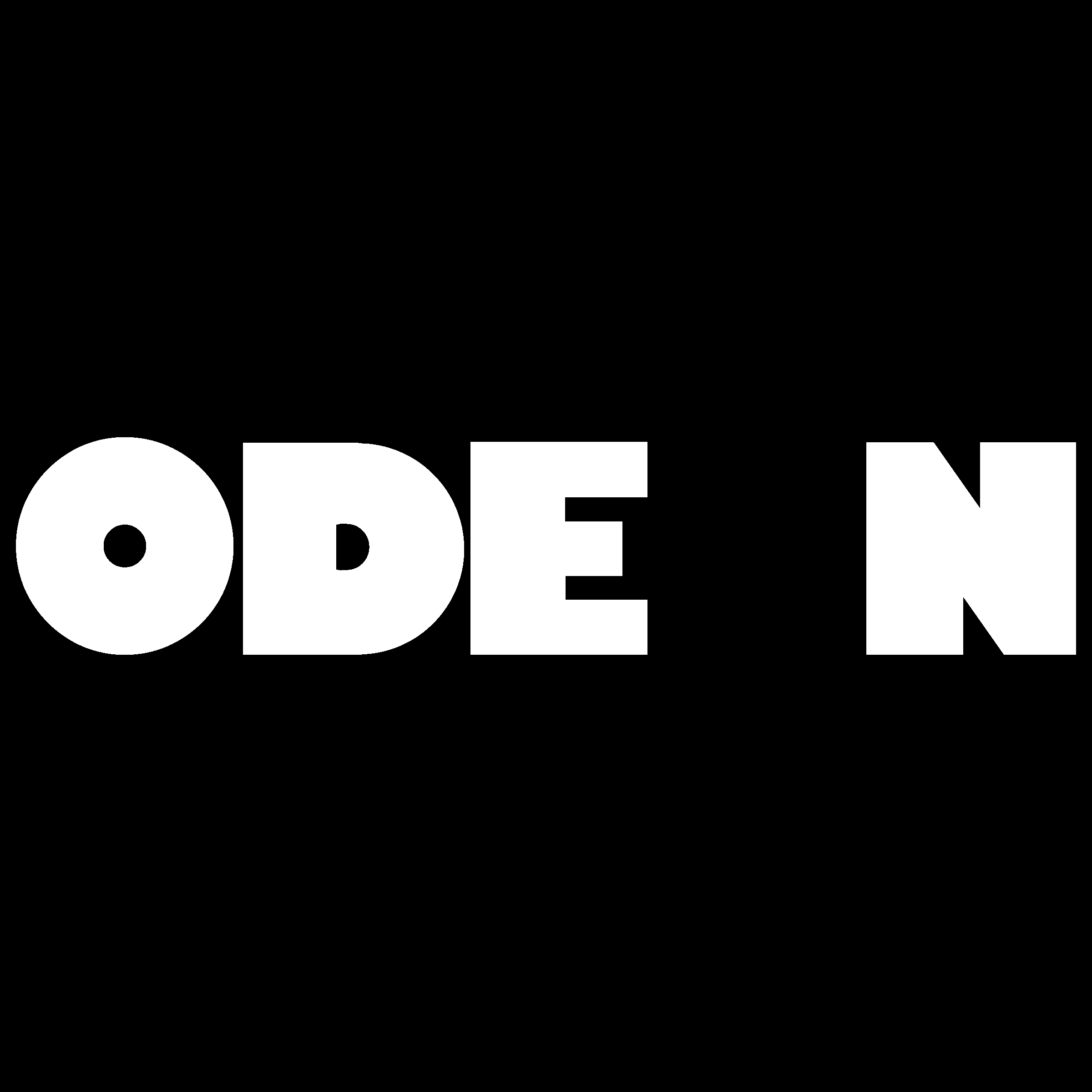 Odeon Theater Logo black and white