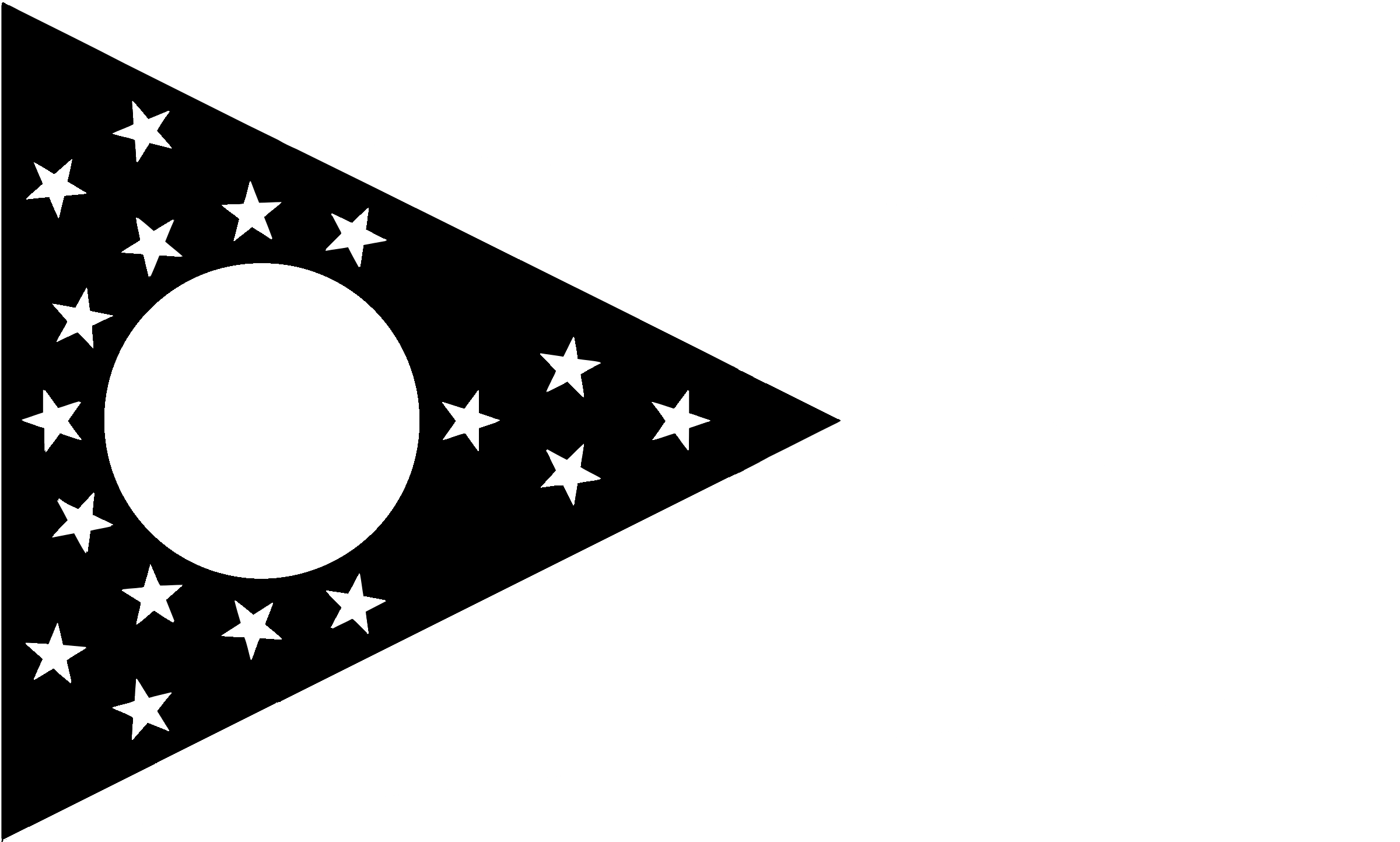 Ohio Flag Logo black and white