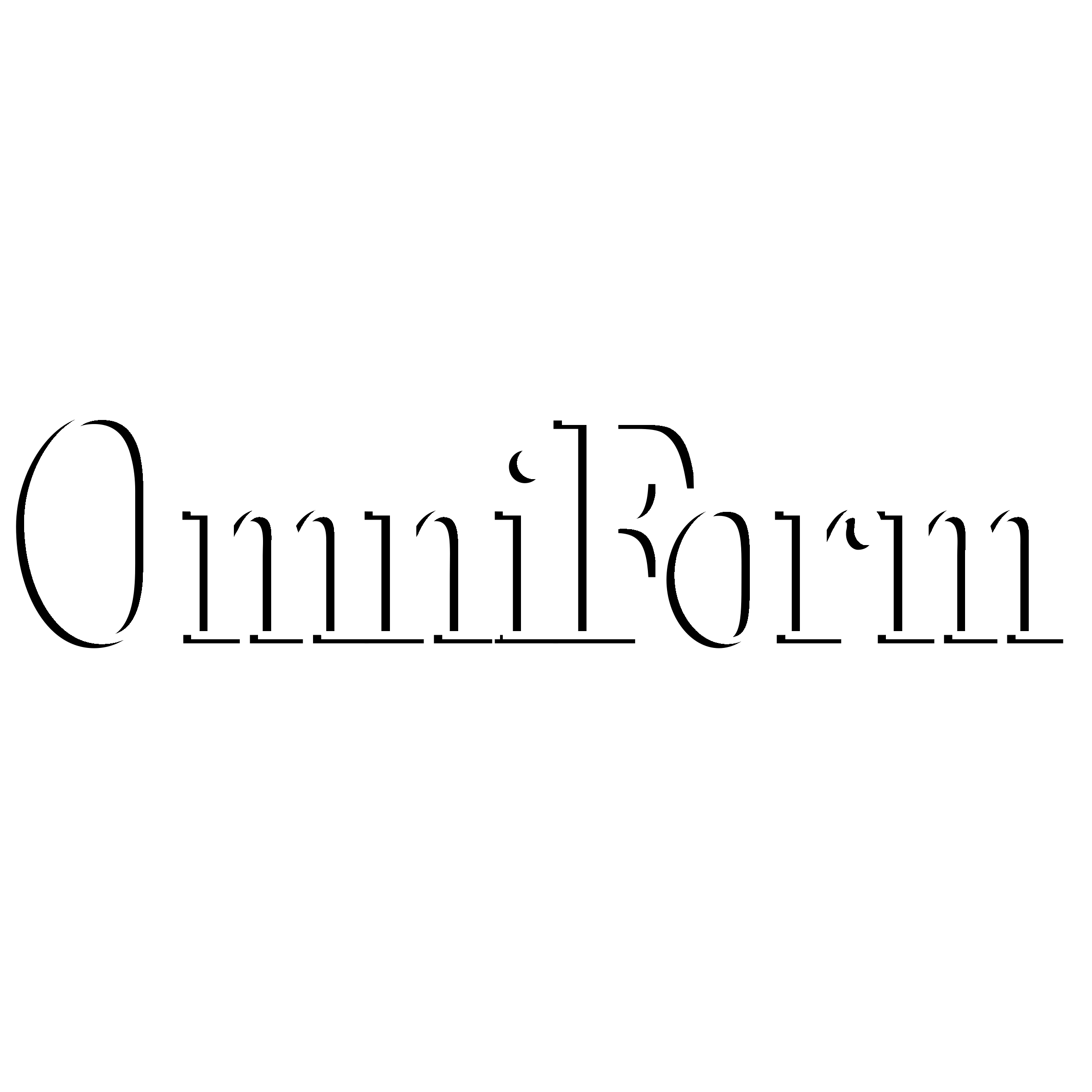 OmniForm Logo black and white