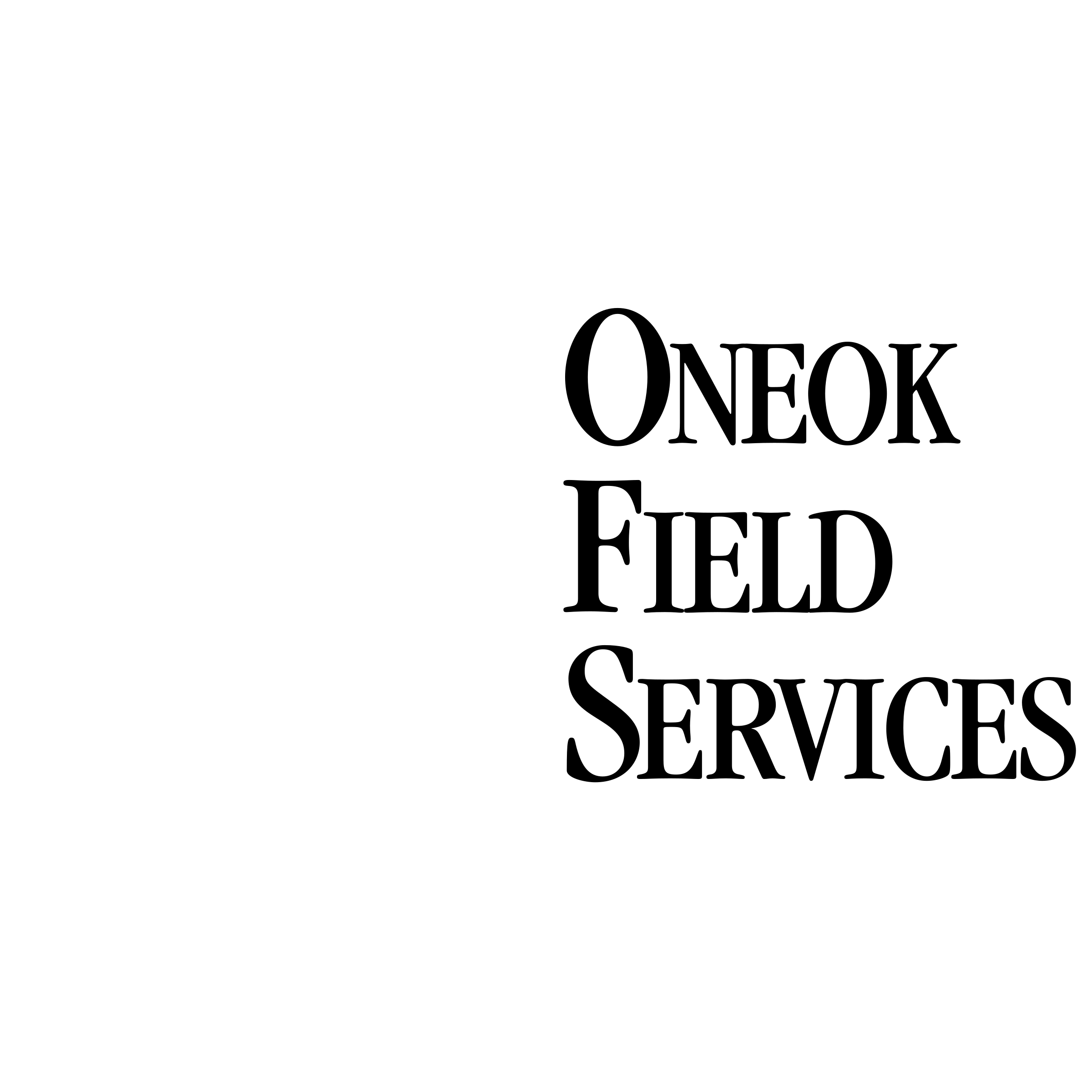 Oneok Field Services Logo black and white