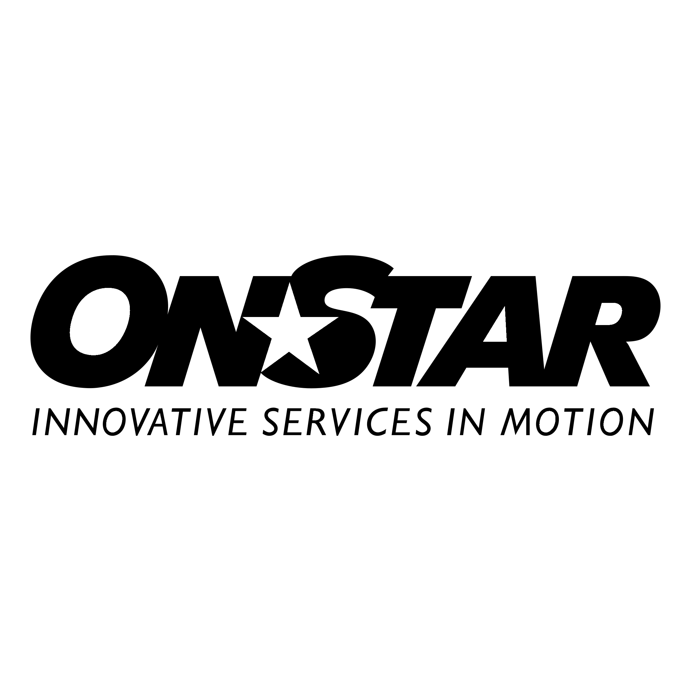 OnStar Logo black and white