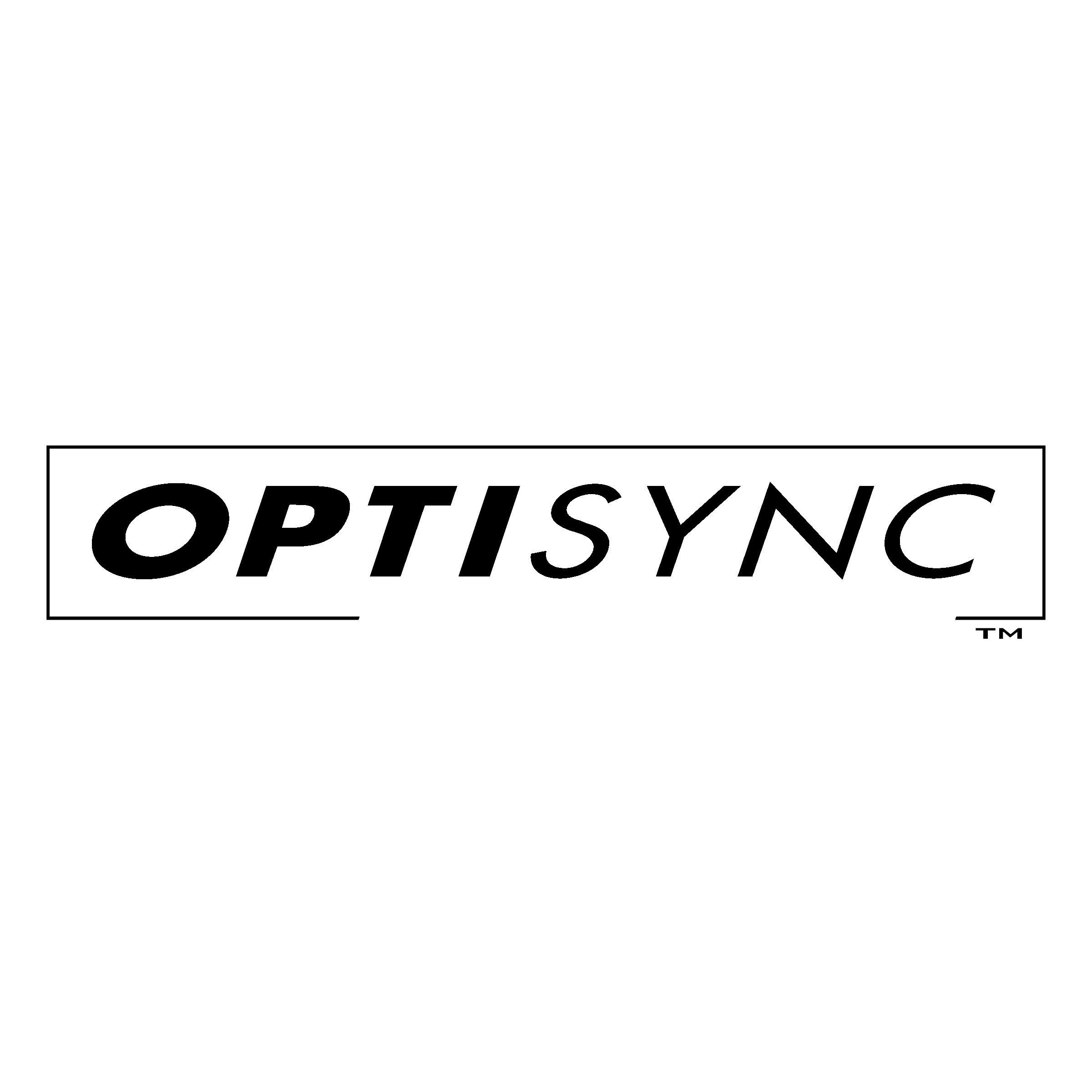 Optisync Technology Logo black and white