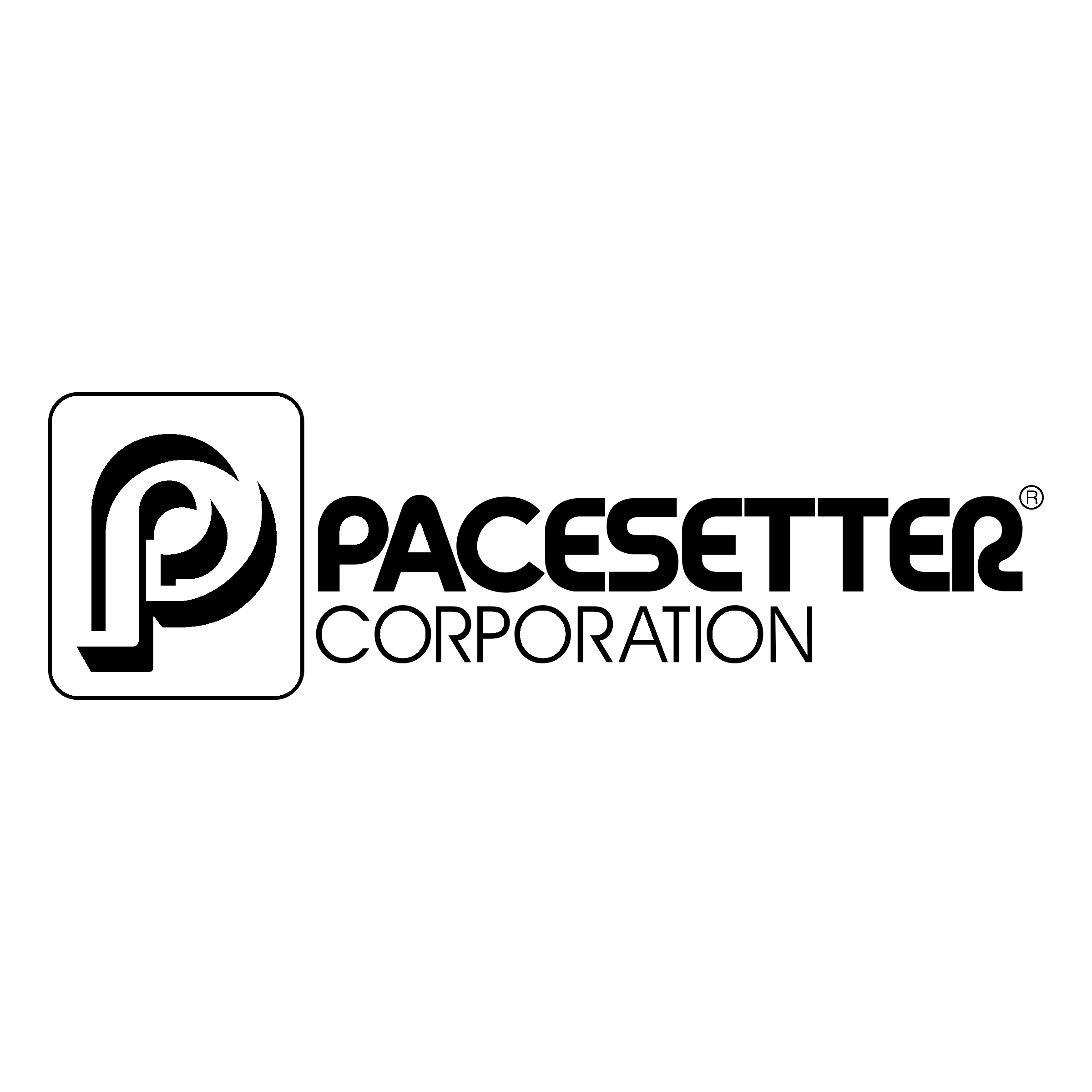 Pacesetter Logo black and white