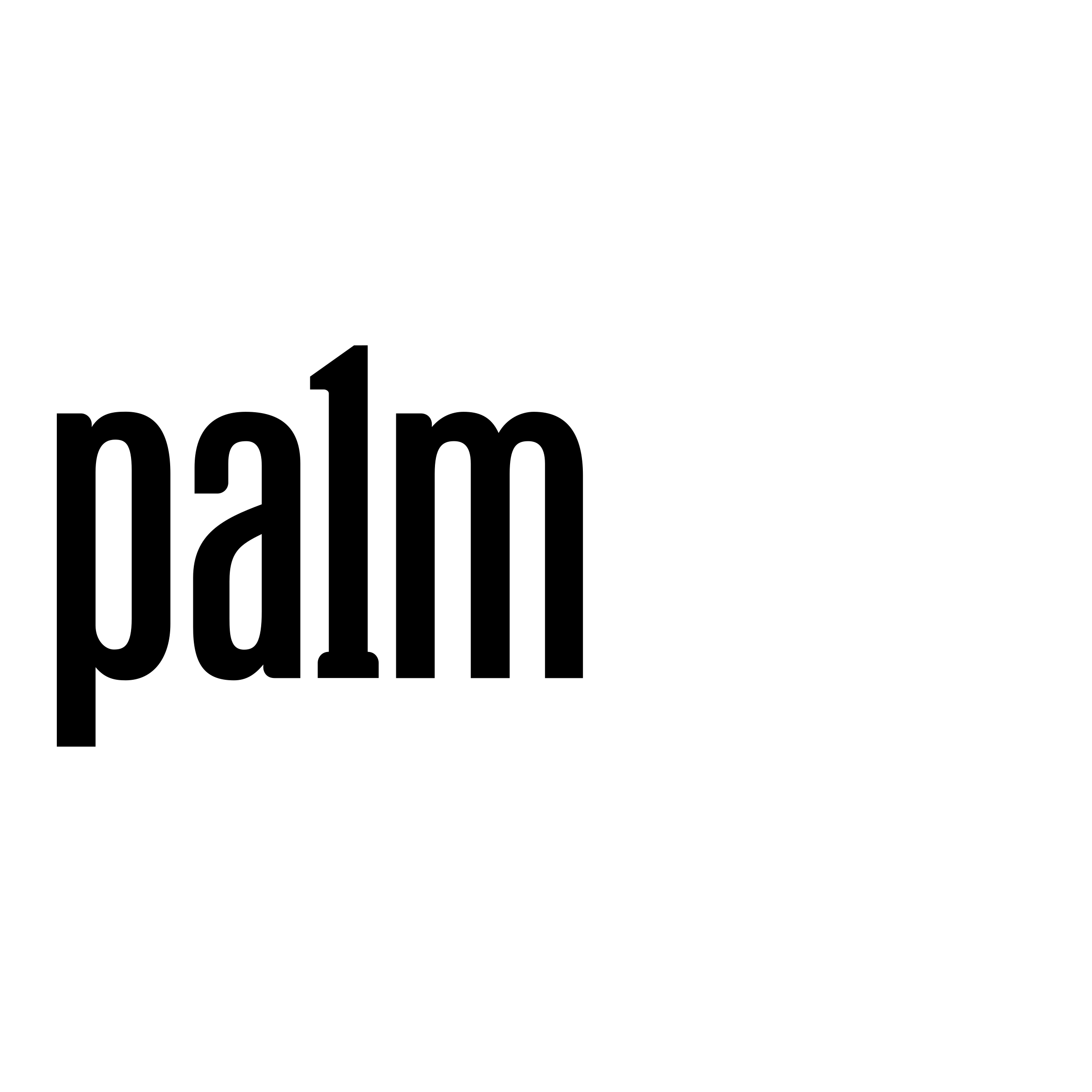 PalmOne Logo black and white