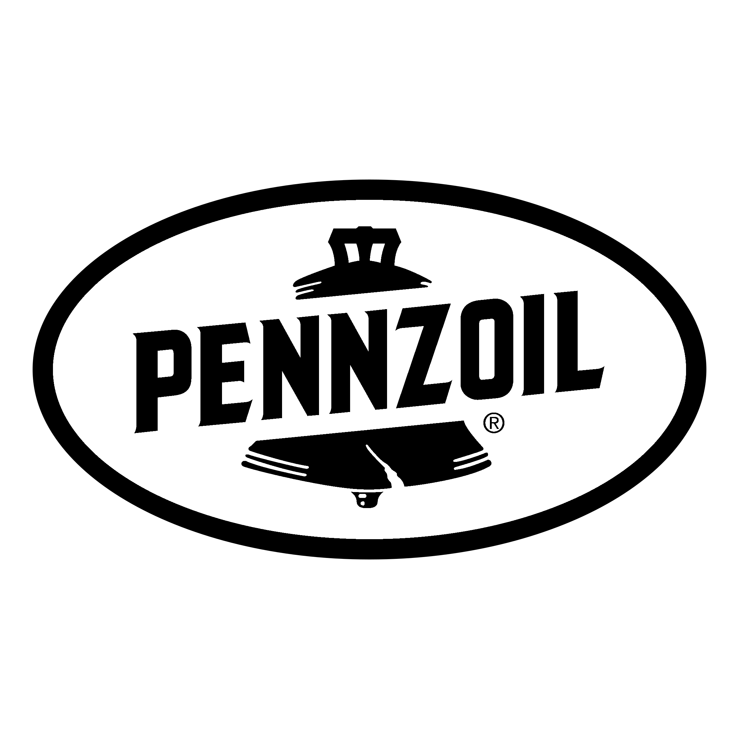 Pennzoil Logo black and white