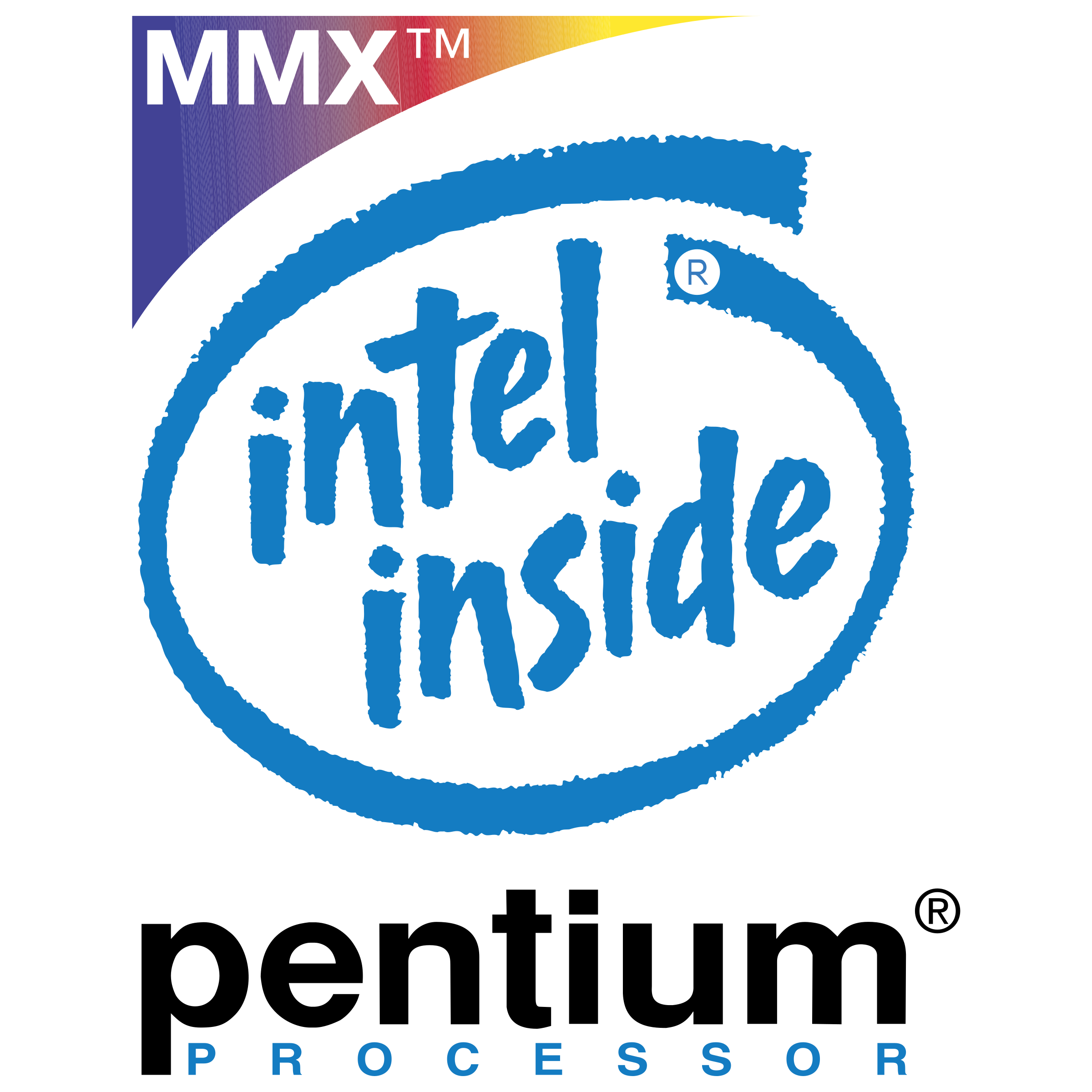 Pentium MMX Processor Logo png transparent