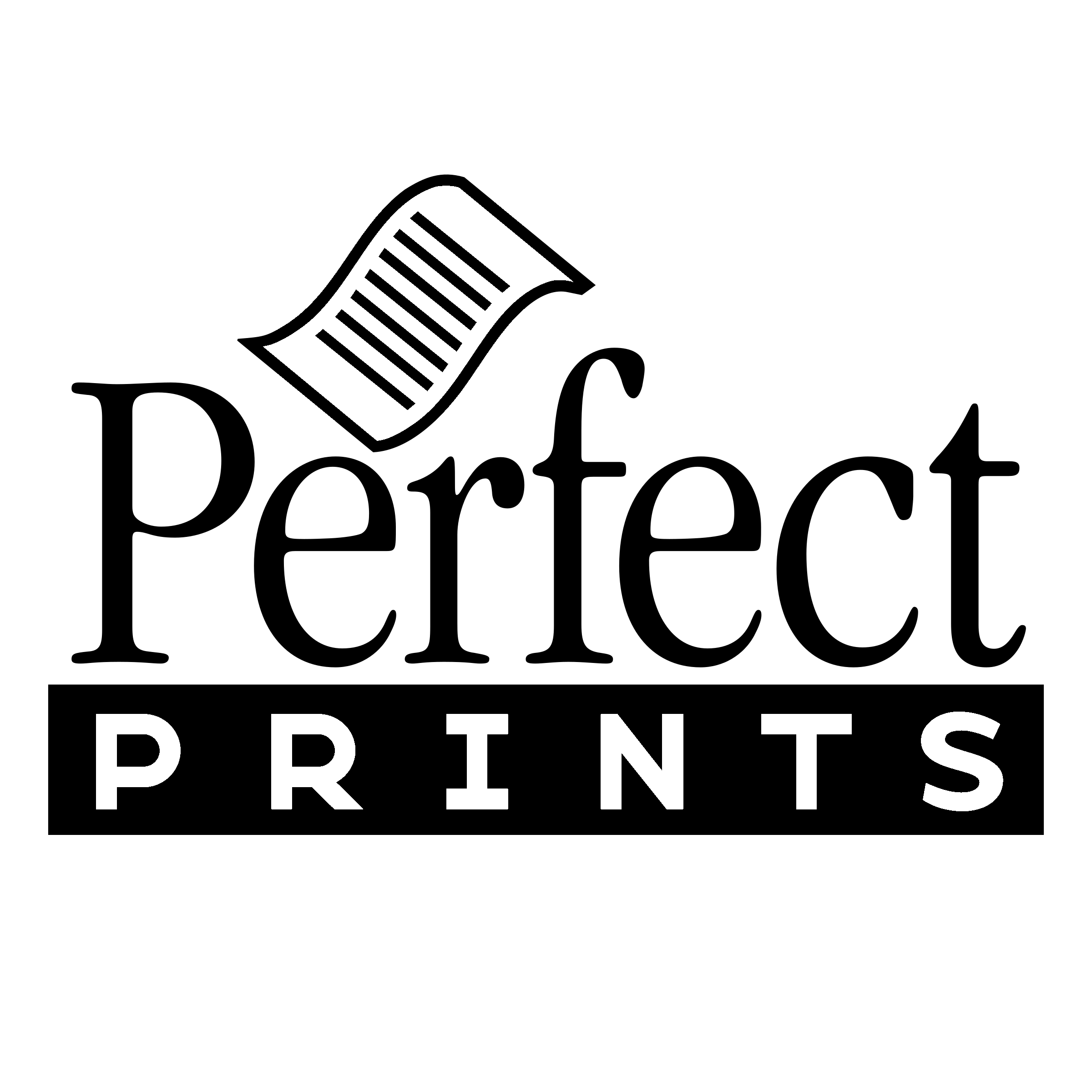 Perfect Prints Logo black and white