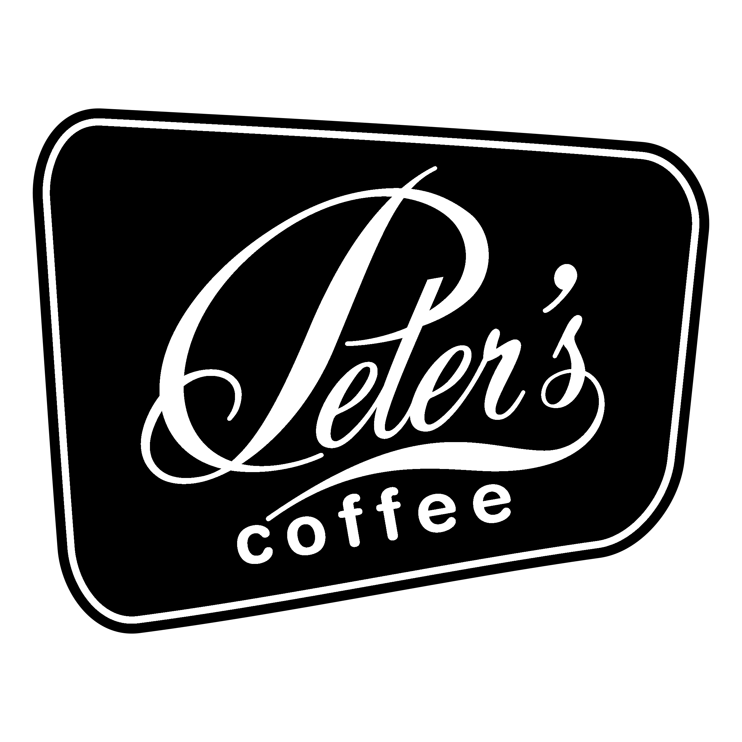 Peter's coffee Logo black and white