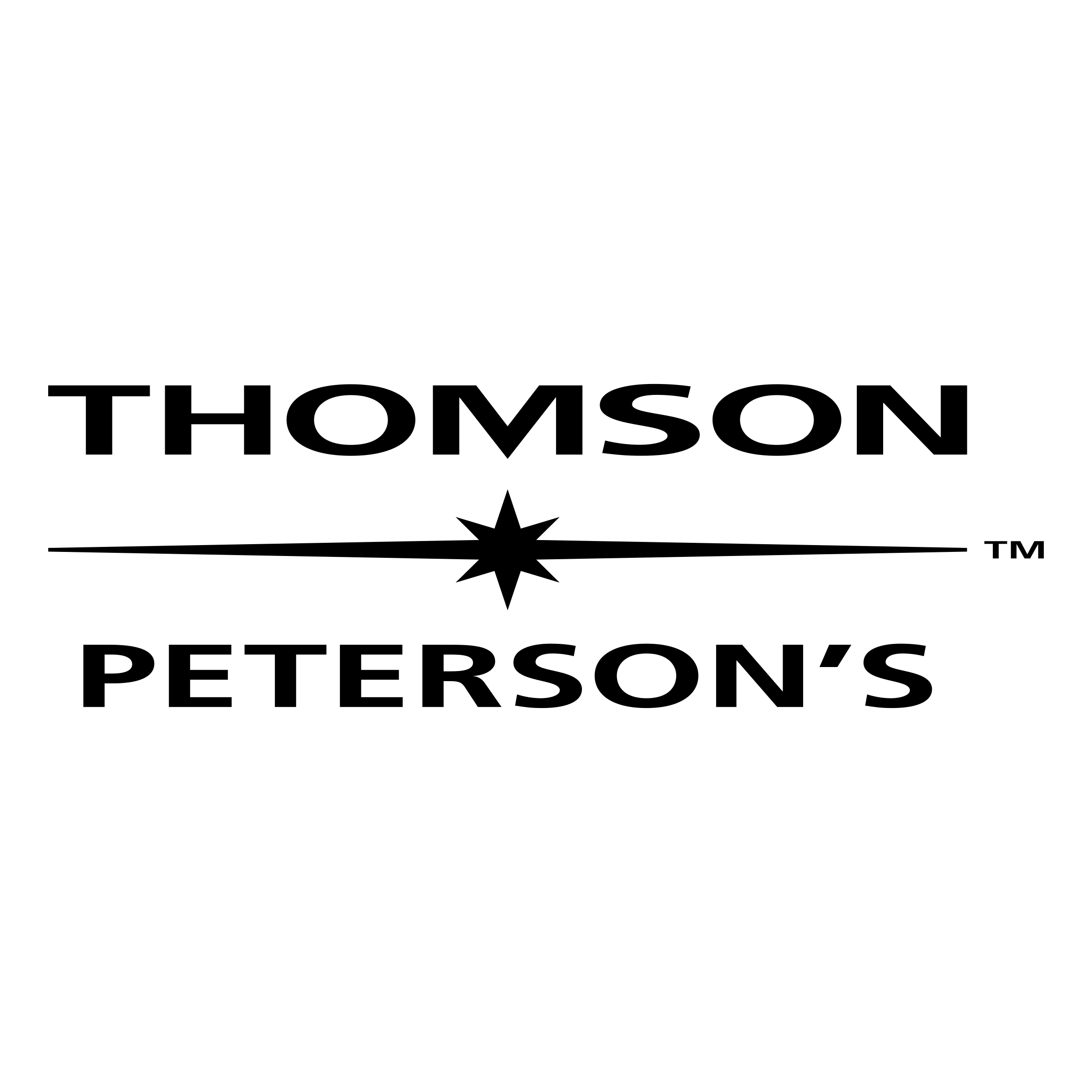 Peterson's Logo black and white