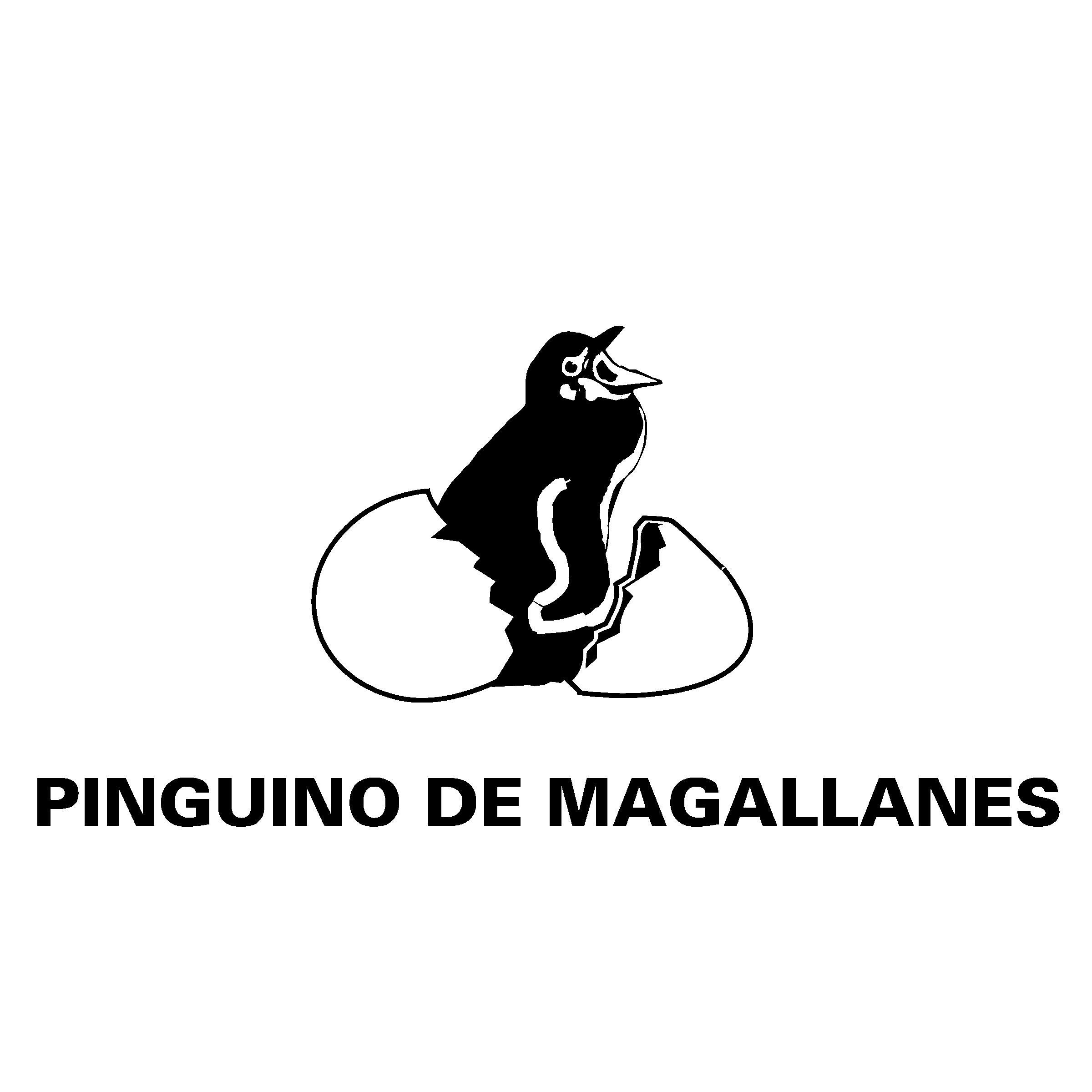 Pinguino de Magallanes Logo black and white