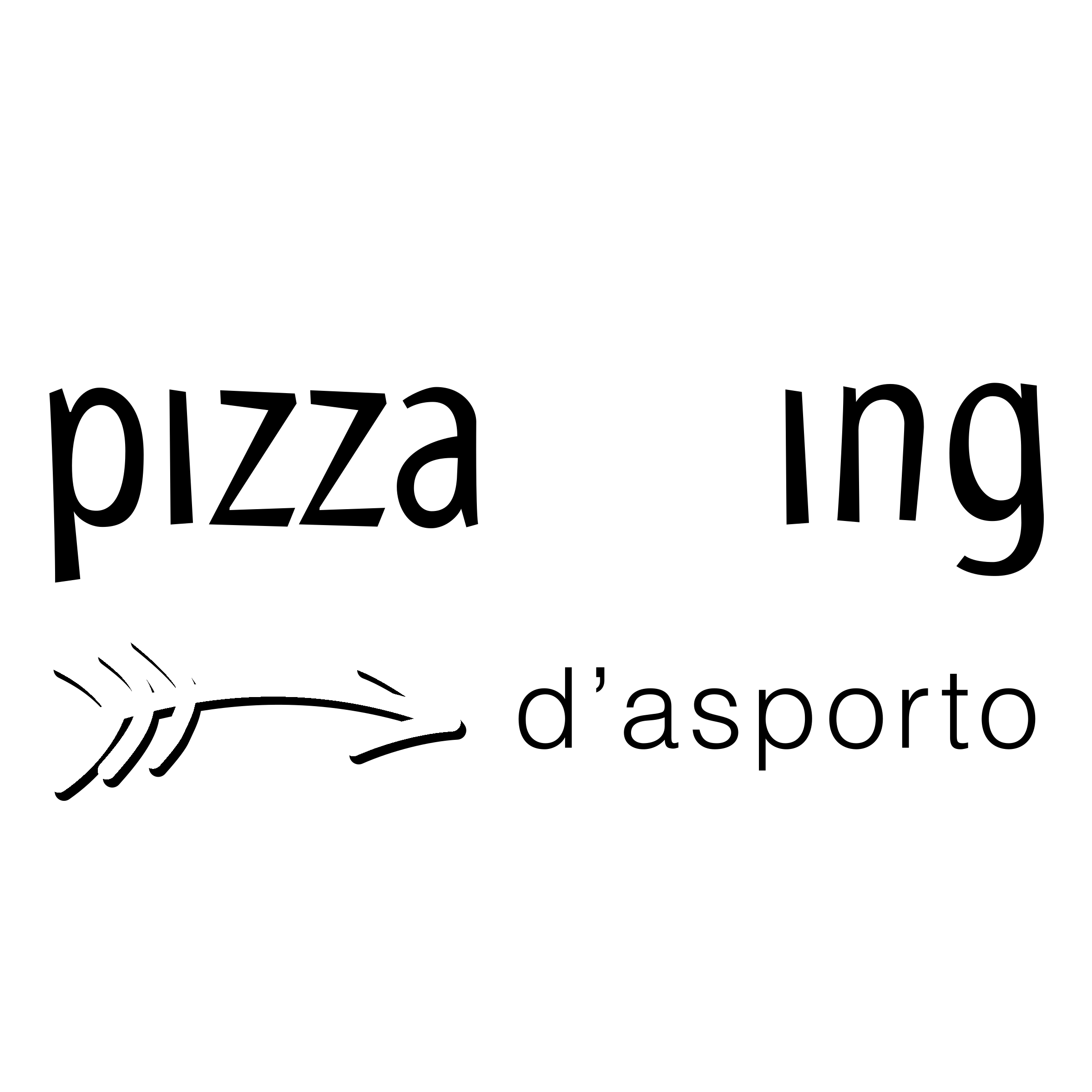 Pizza King Logo black and white