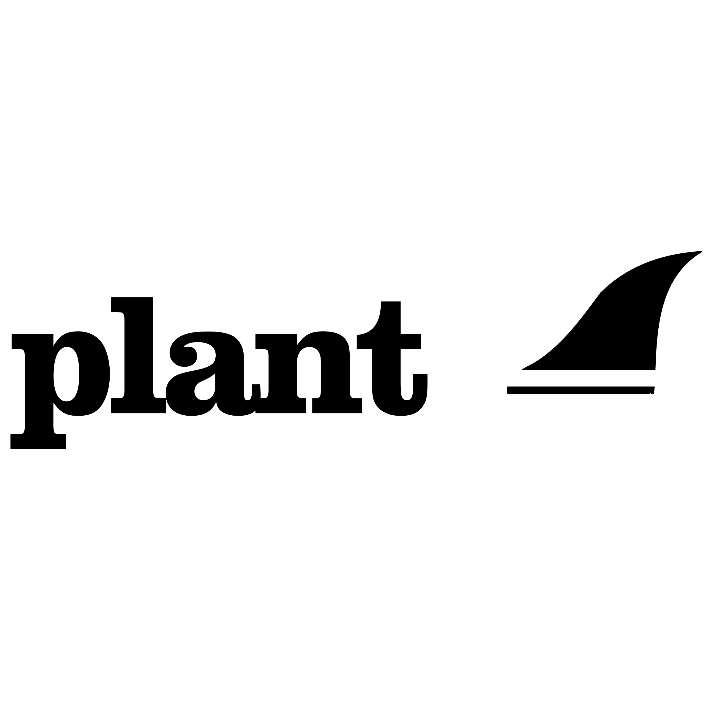 Plant Logo black and white