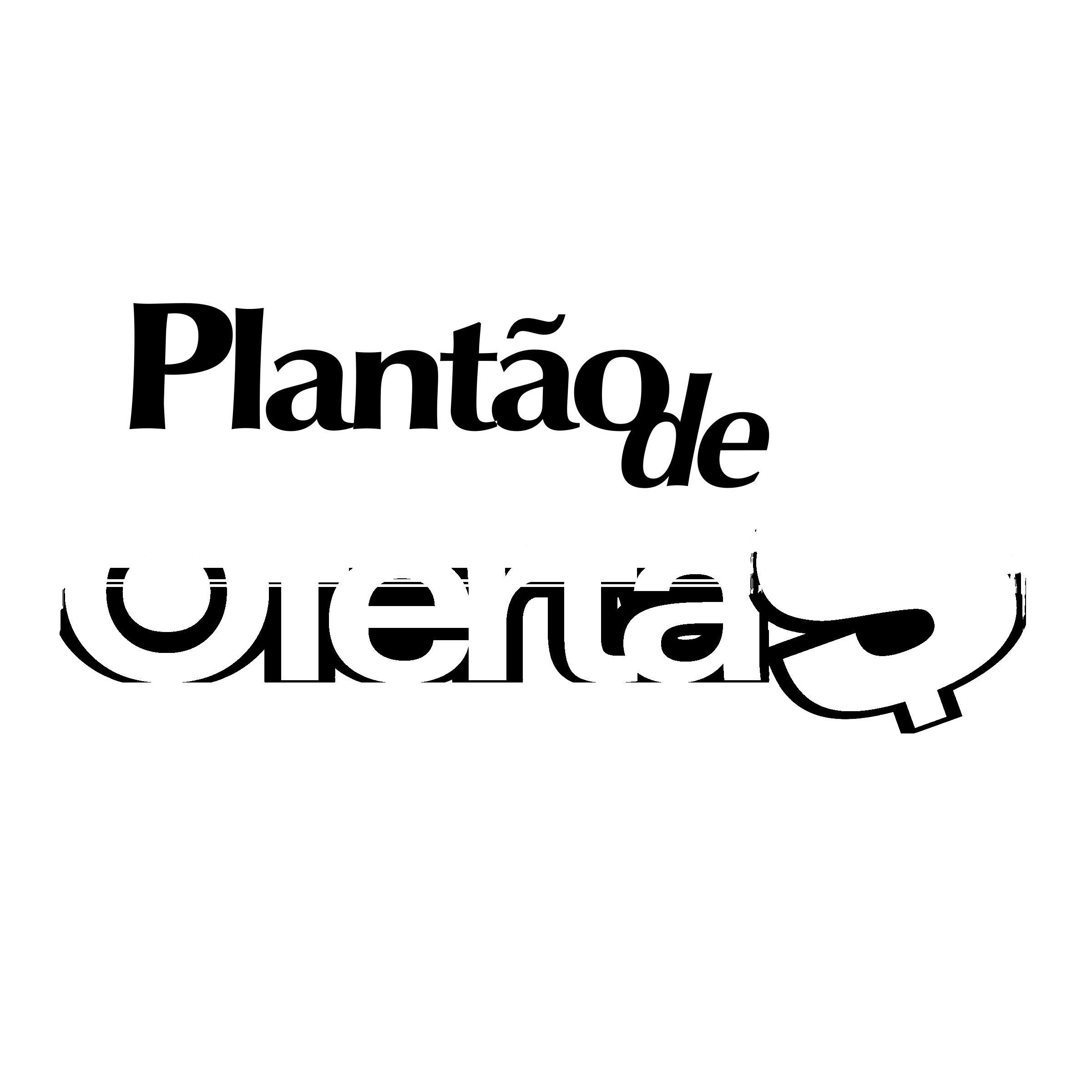 Plantao de Ofertas Logo black and white