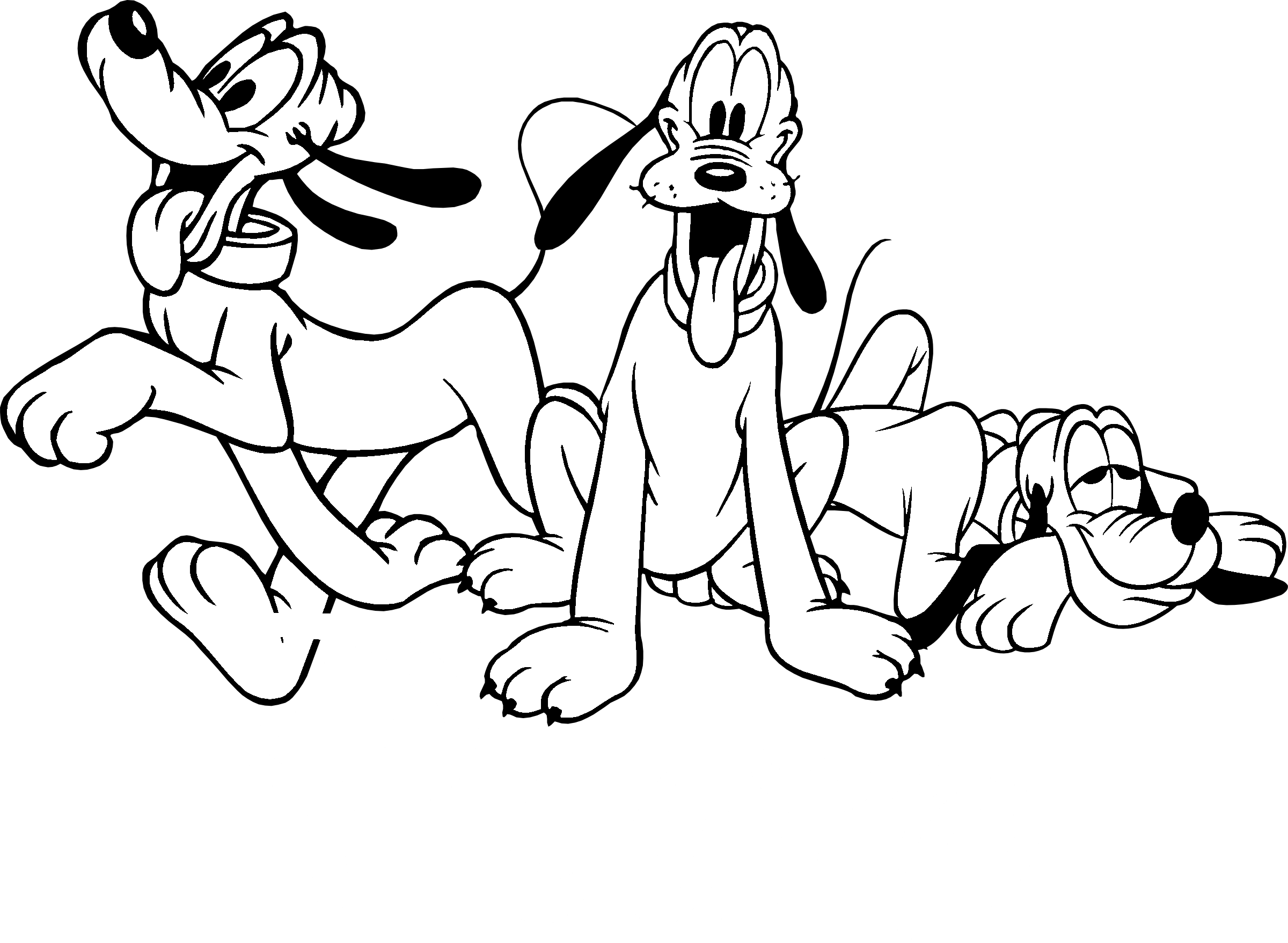 Pluto Logo black and white
