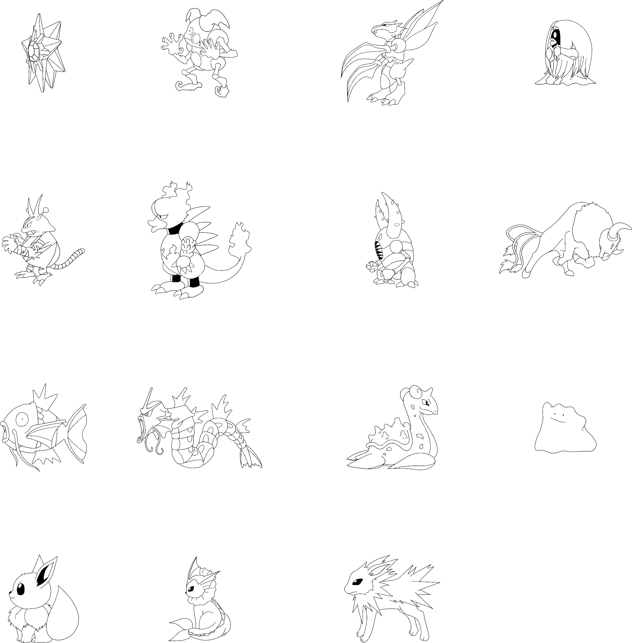 Pokemon Logo black and white