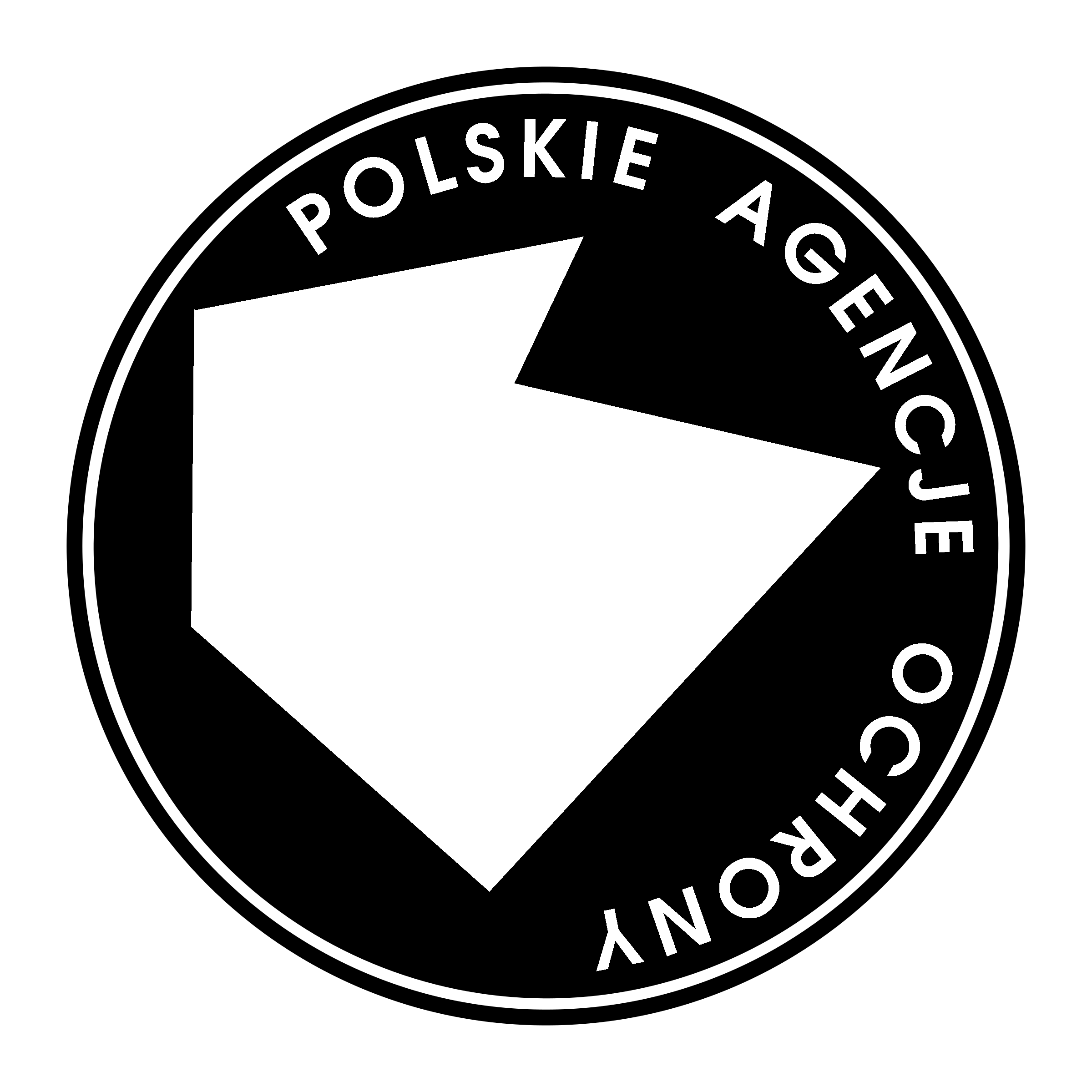Polskie Agencje Ochrony Logo black and white