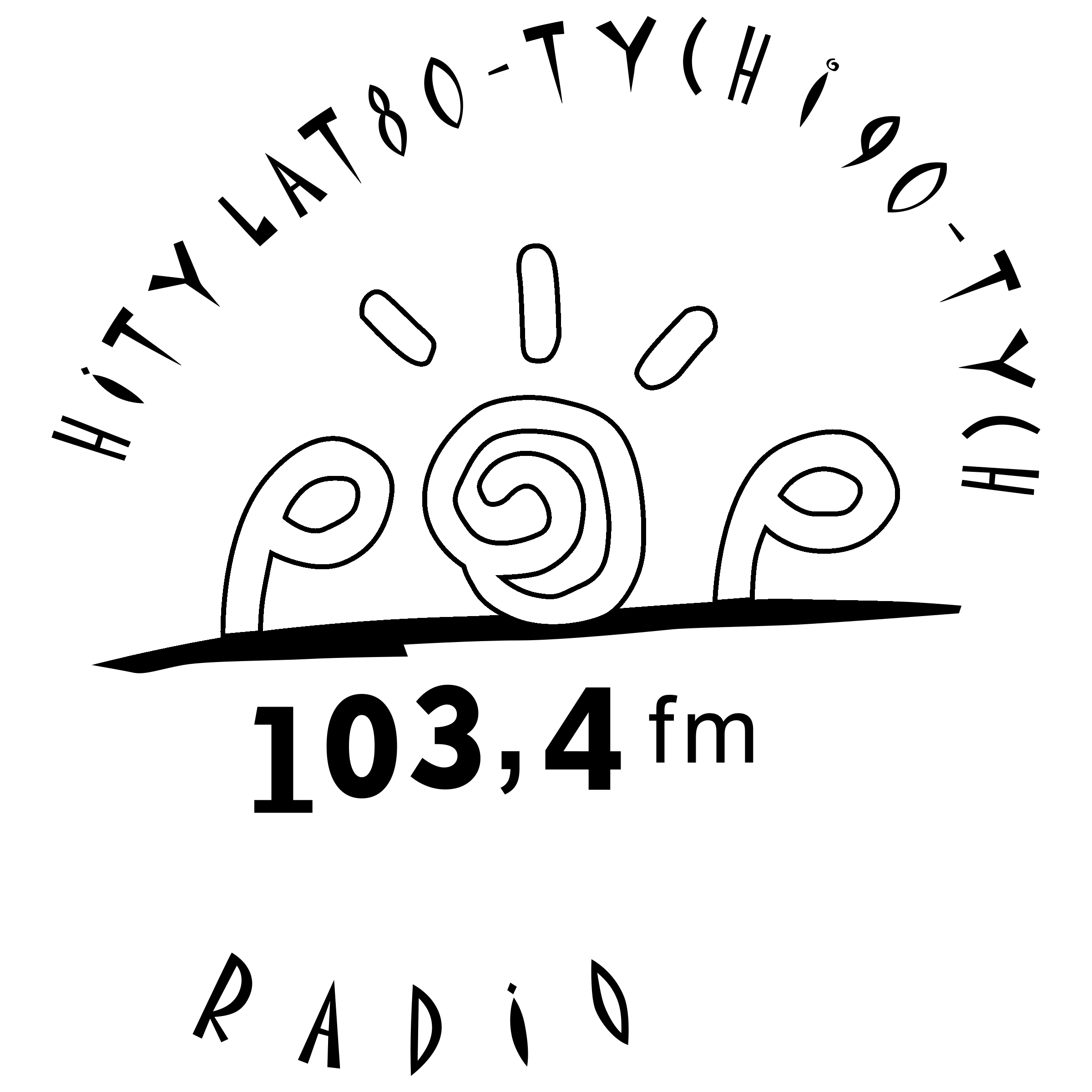 Pop Radio Logo black and white