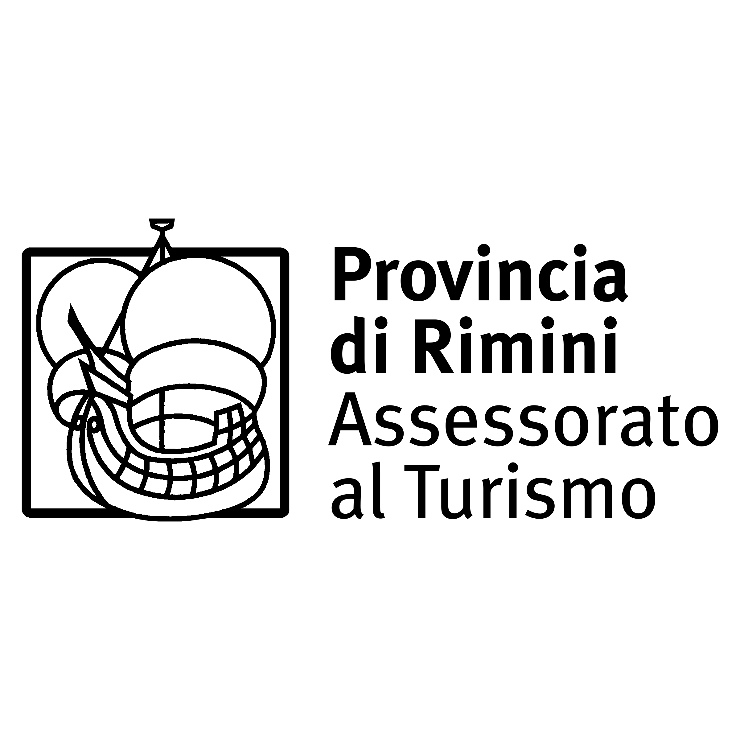 Povincia di Rimini Logo black and white