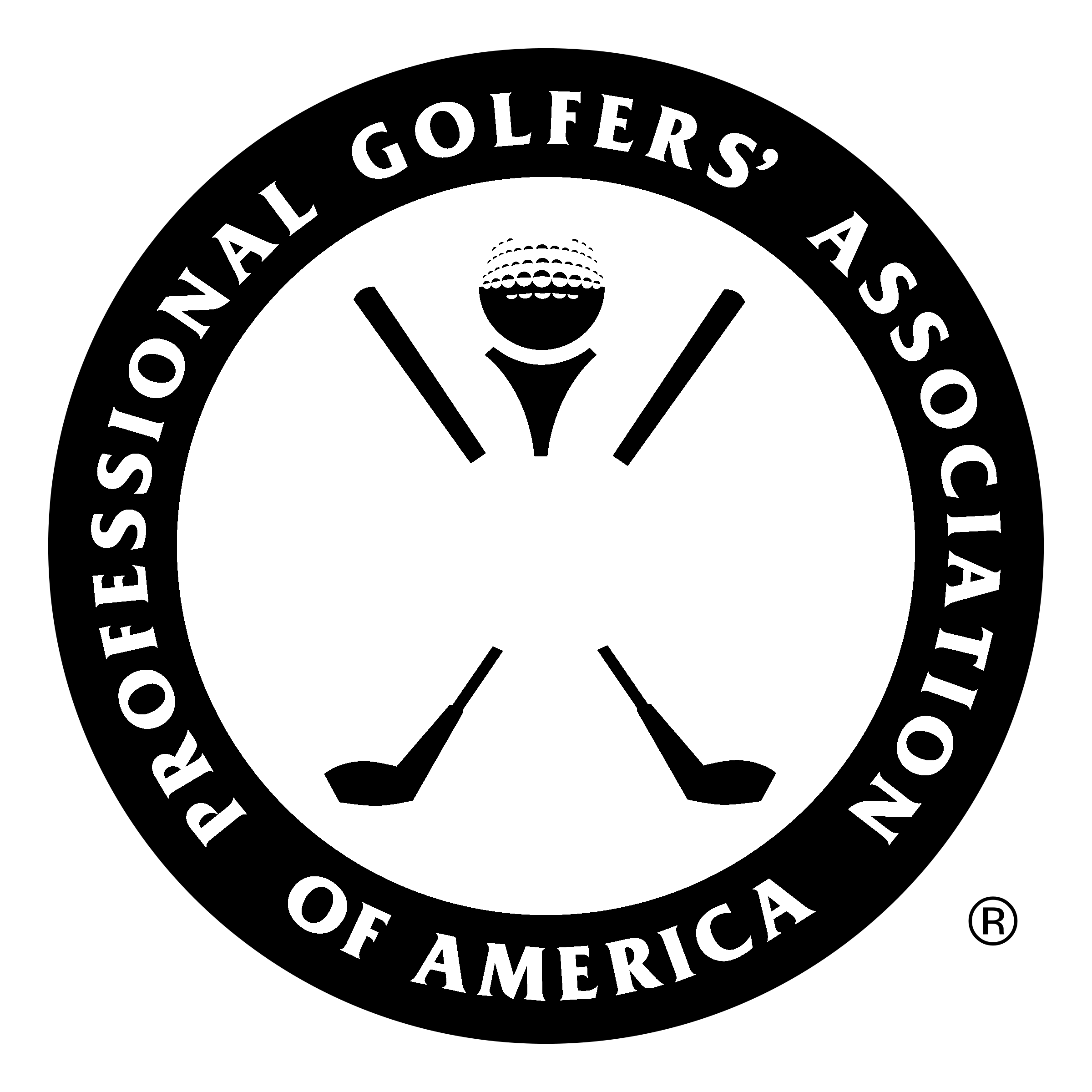 Professional Golfers Association Logo black and white