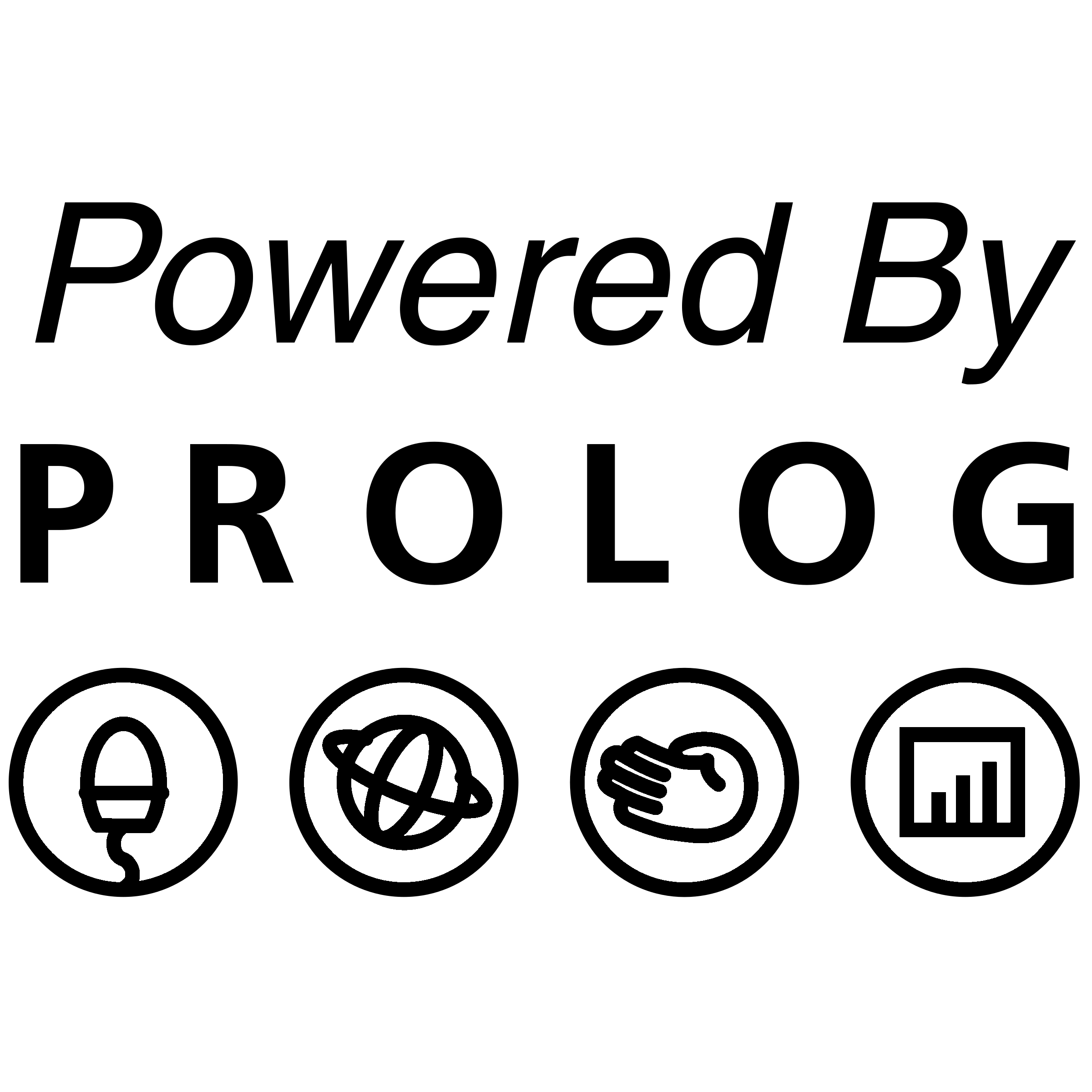 Prolog Powered by Logo black and white