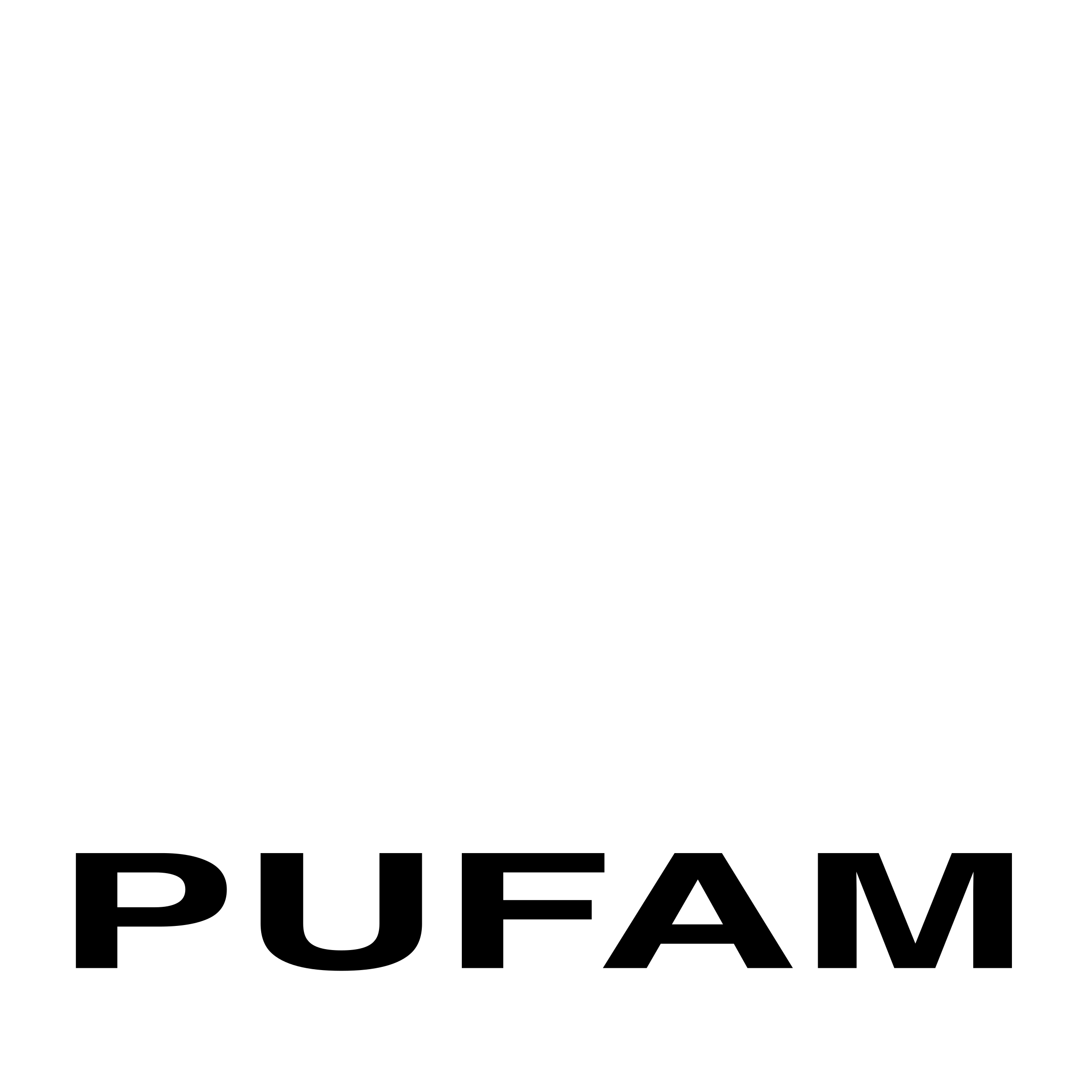 Pufam Logo black and white