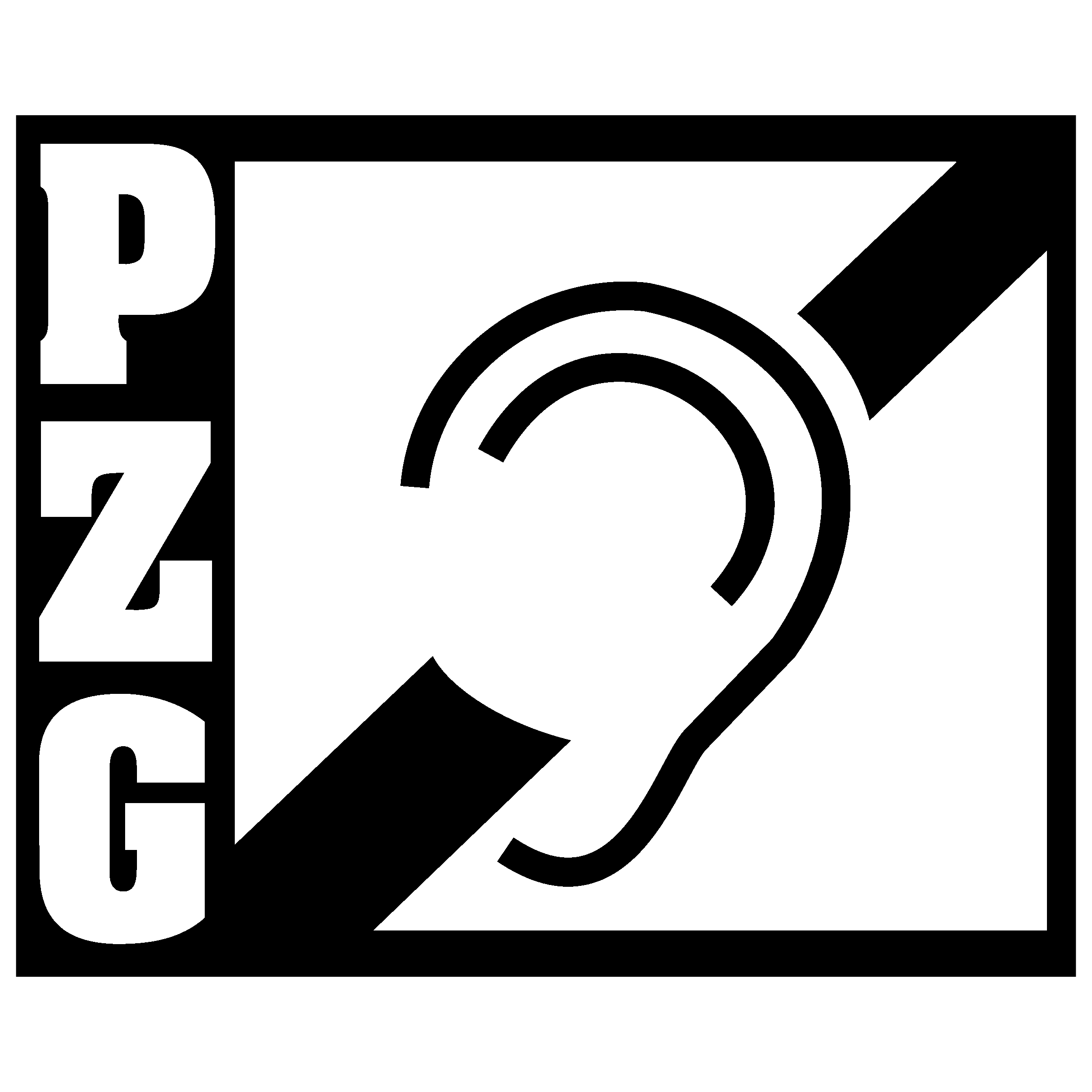 PZG Logo black and white