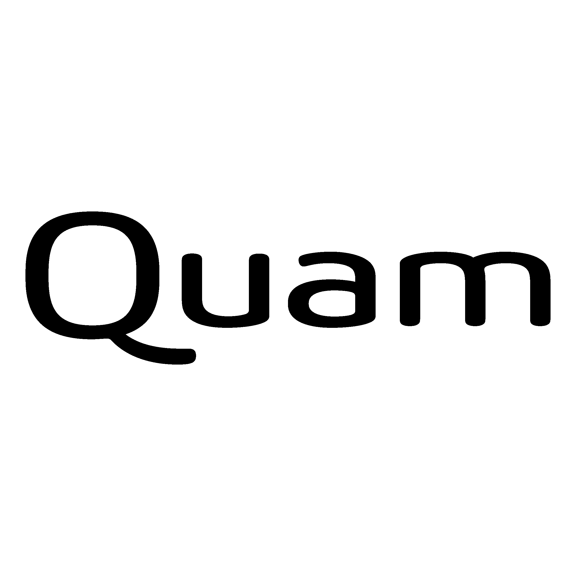 Quam Logo black and white
