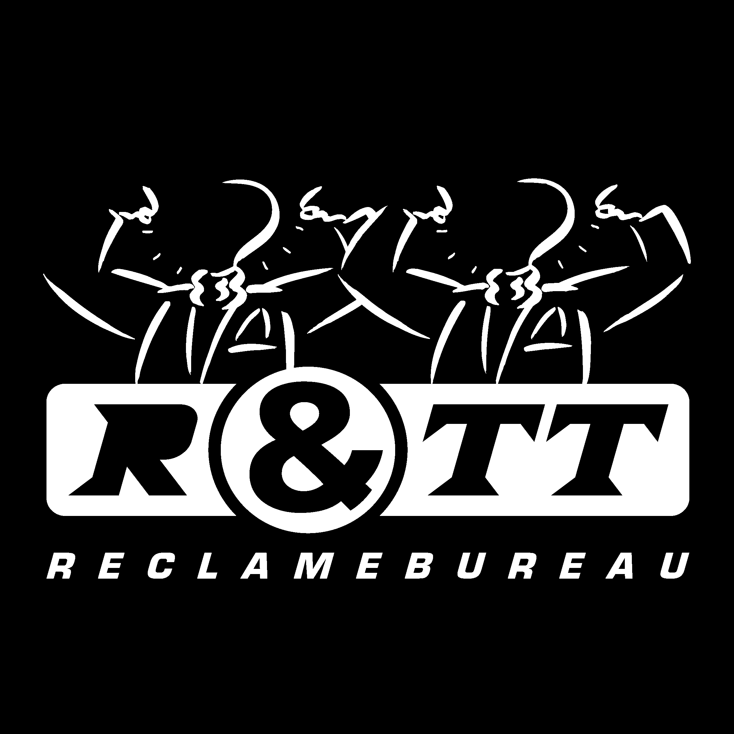 R&TT Reclamebureau Logo black and white